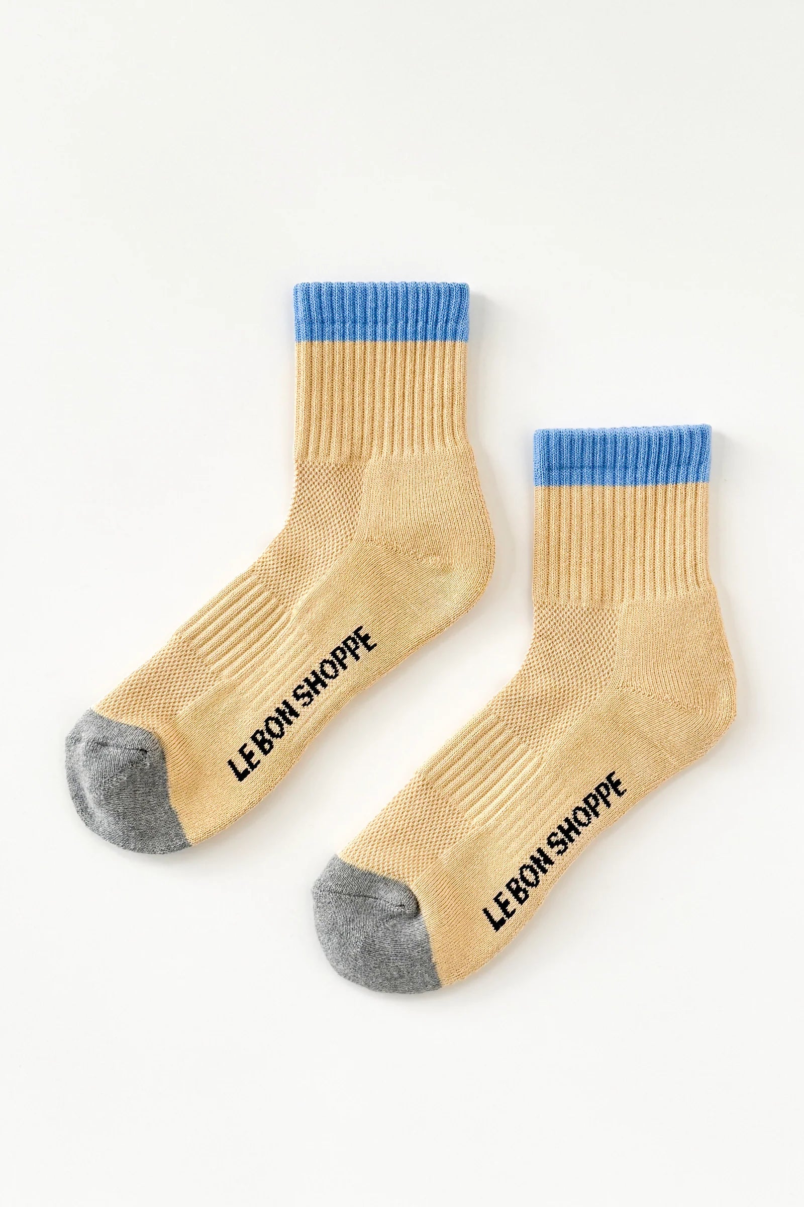 Le Bon Shoppe Girlfriend Socks Colour Block // Yellow,  Blue