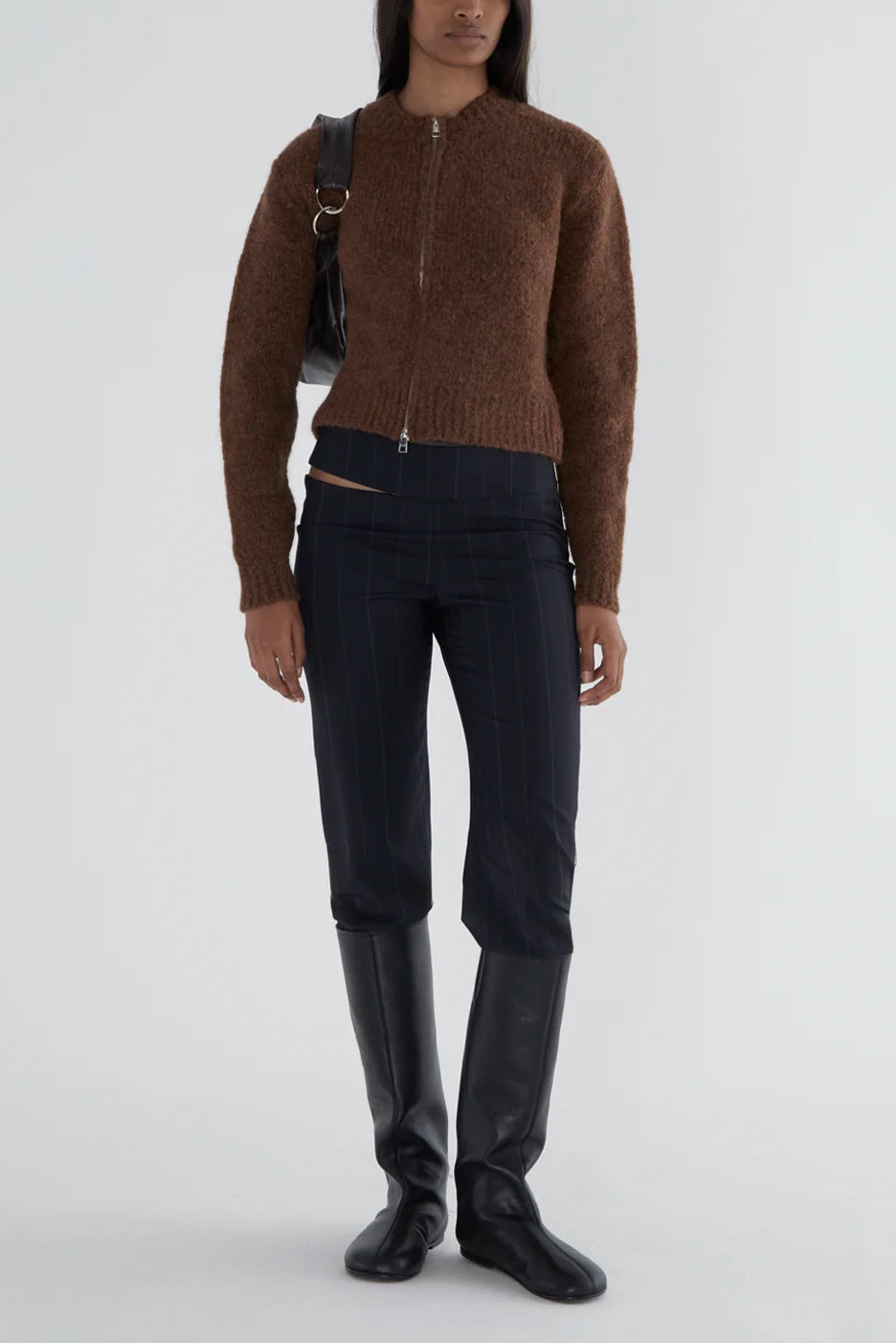Paloma Wool Hasta Luego Zip Knit // Brown