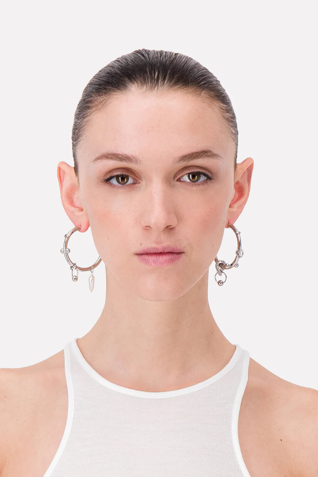 Justine Clenquet Danielle XL Earrings // Silver