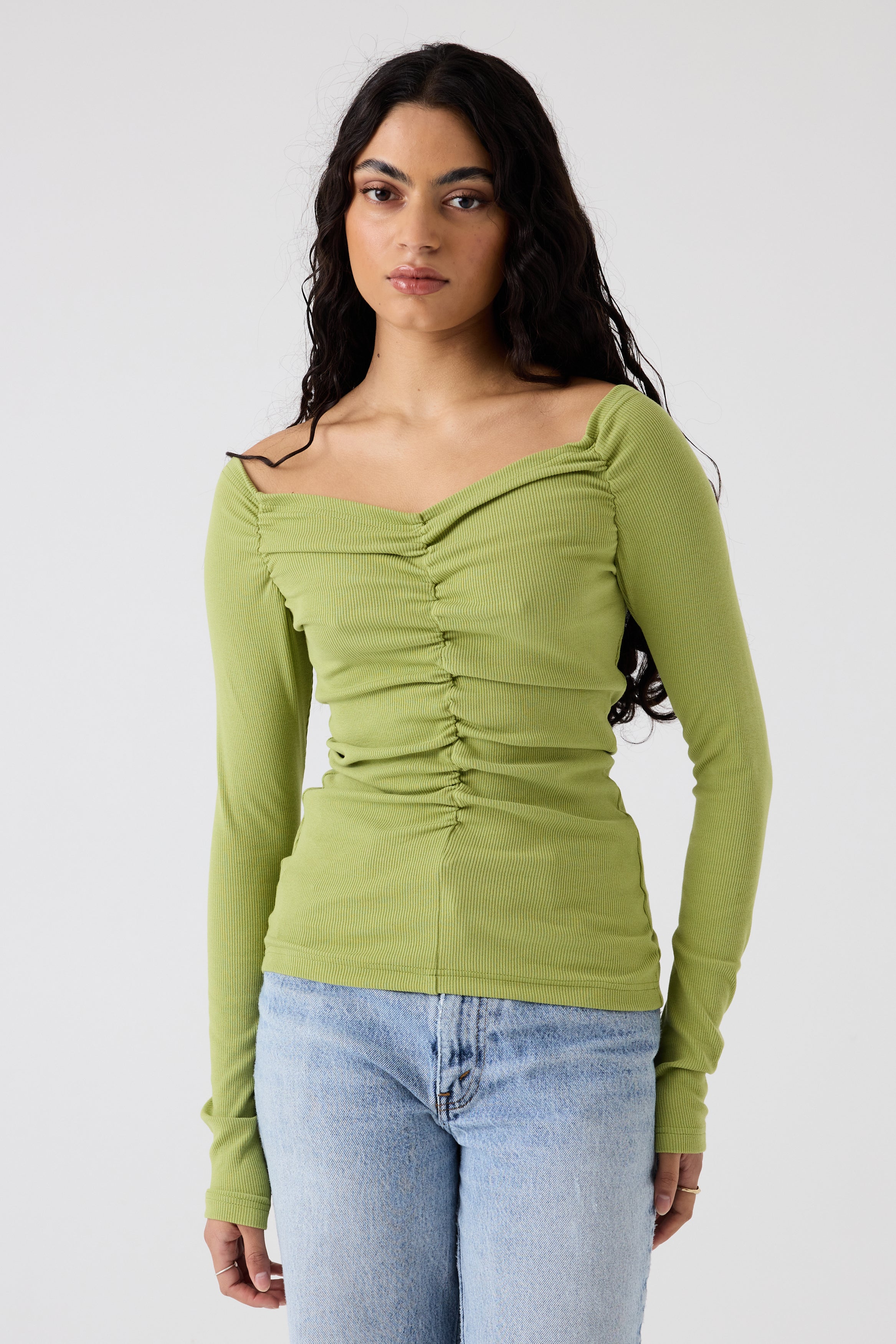 Dominique Healy Luella L/S Top // Avocado