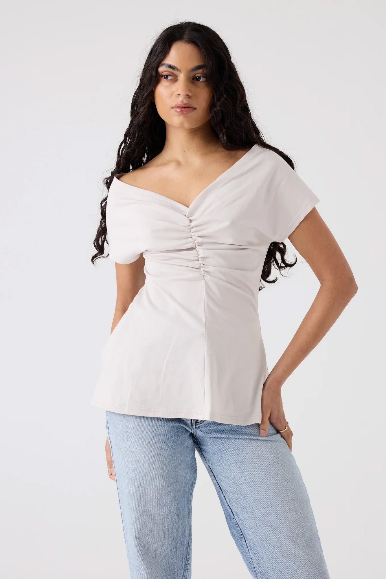 Dominique Healy Melody Tee // Chalk