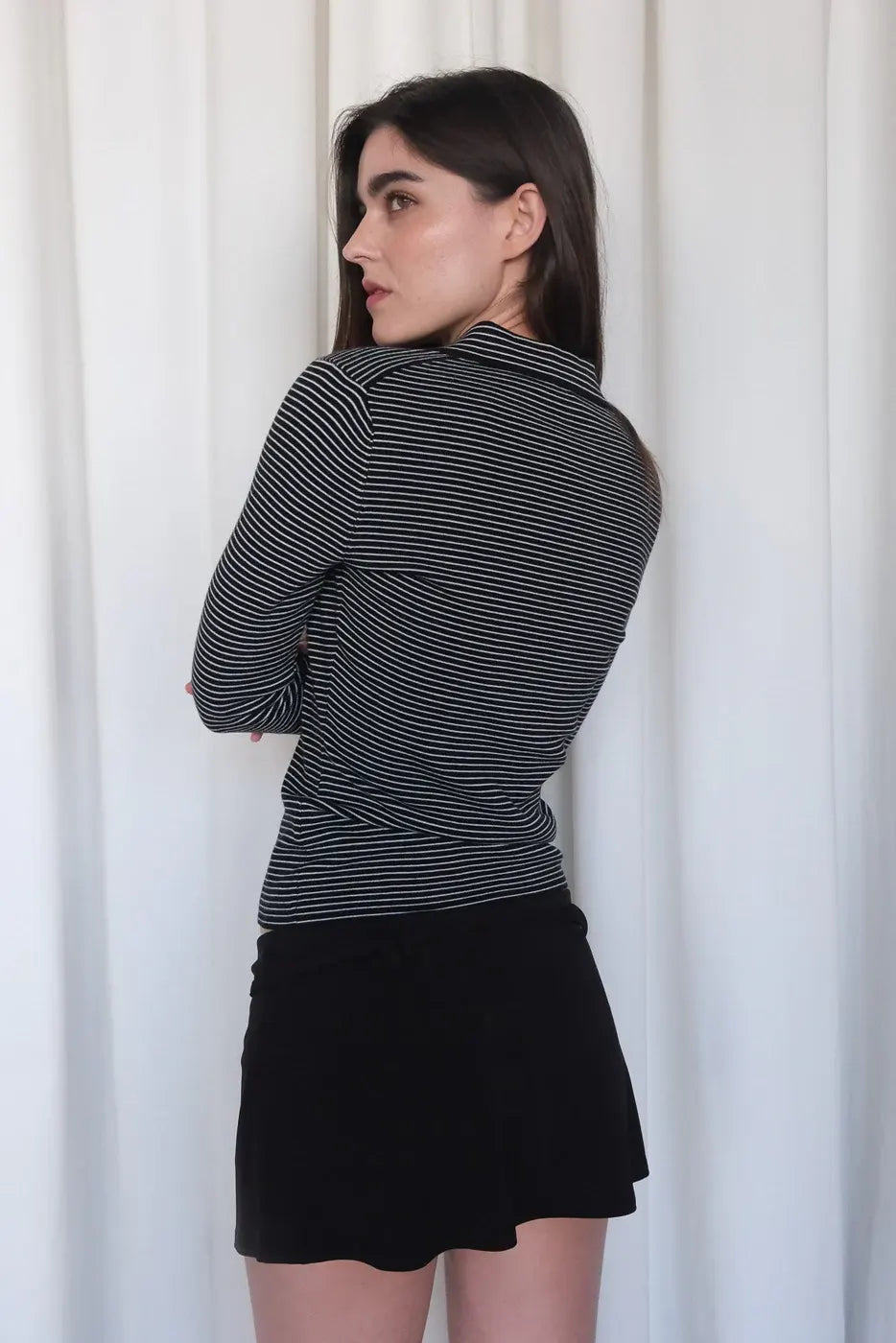 Geel Aria Belted Skirt // Black