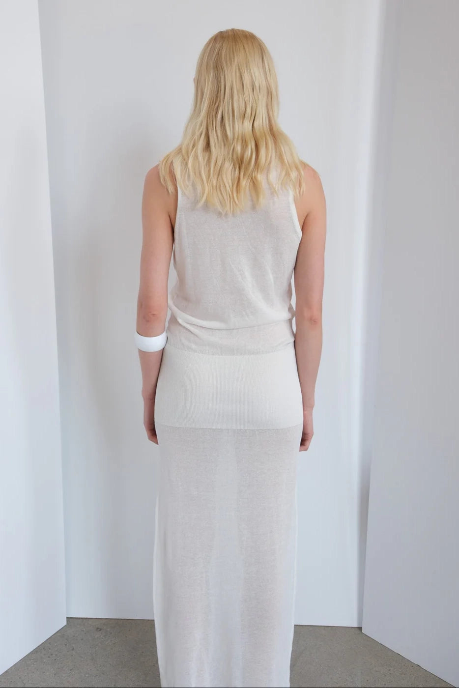 Geel Mira Dress // White