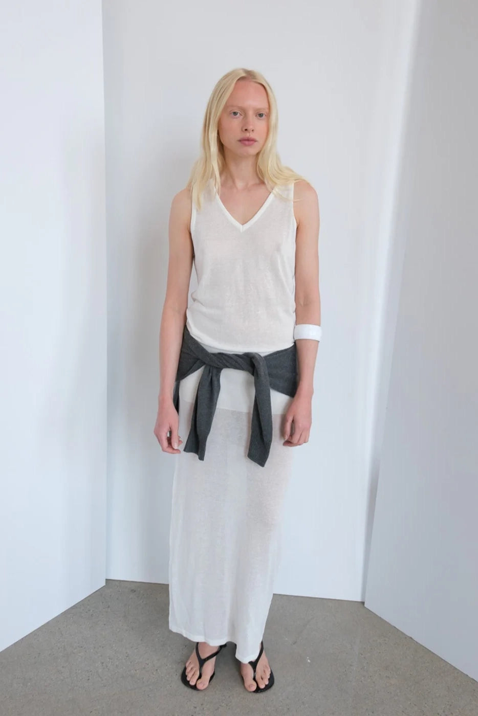 Geel Mira Dress // White