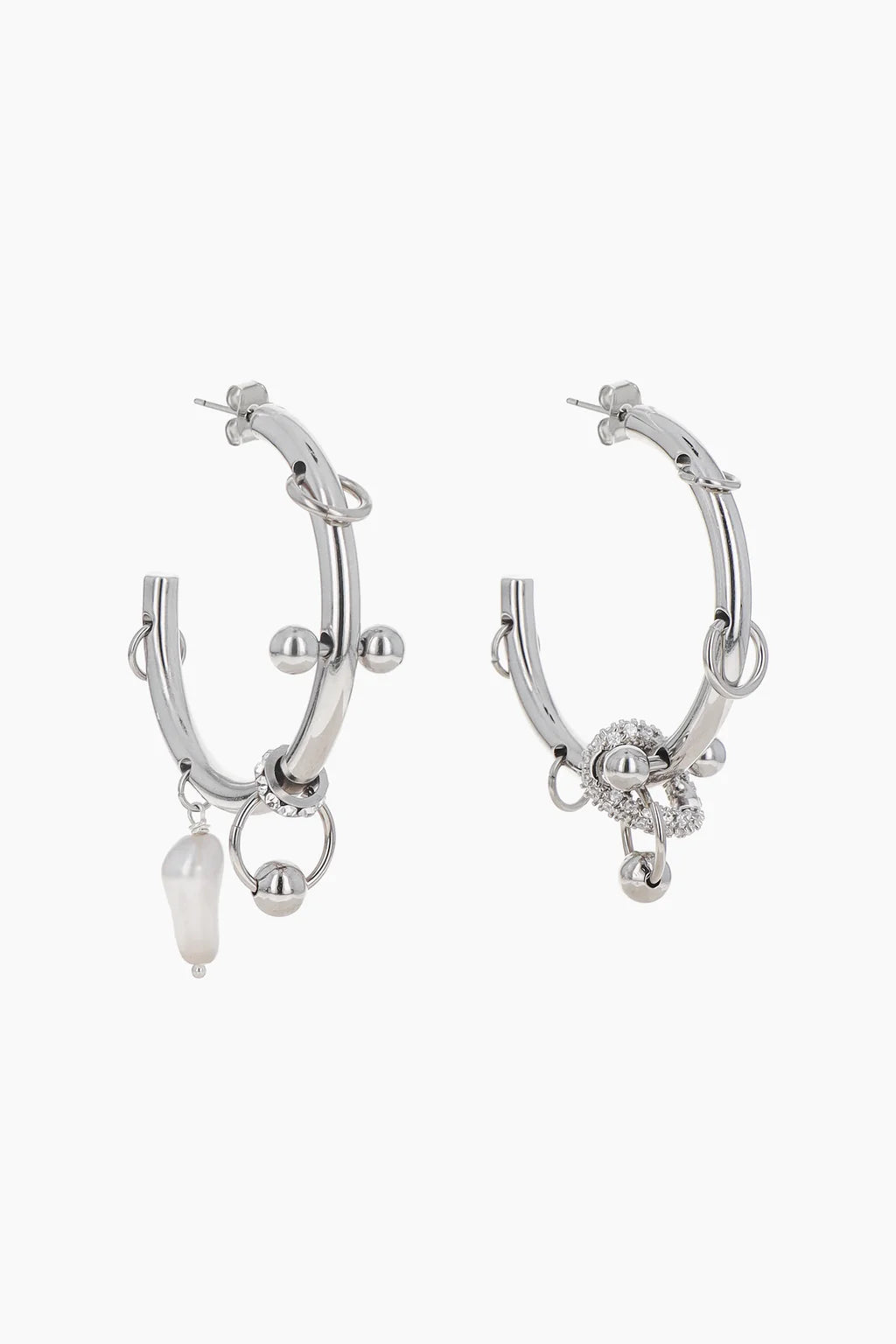 Justine Clenquet Danielle XL Earrings // Silver