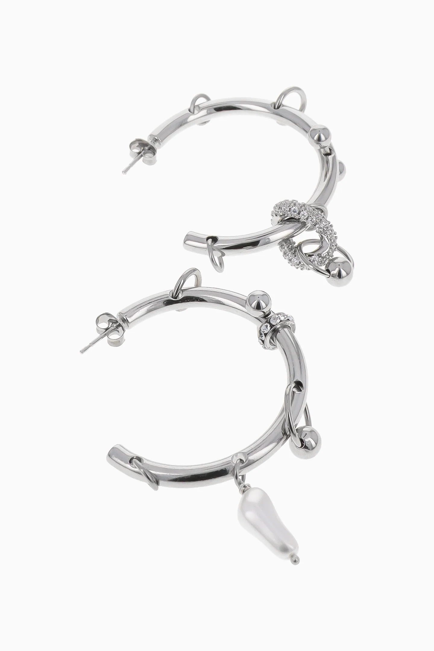 Justine Clenquet Danielle XL Earrings // Silver