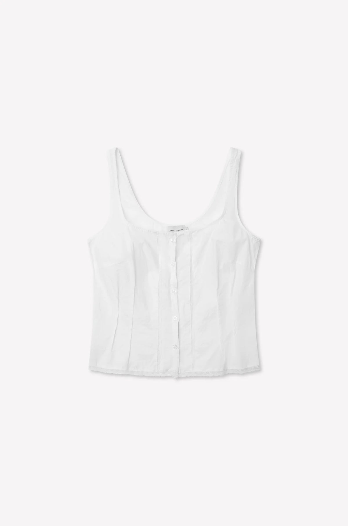 Deiji Studios Lace Cami // White
