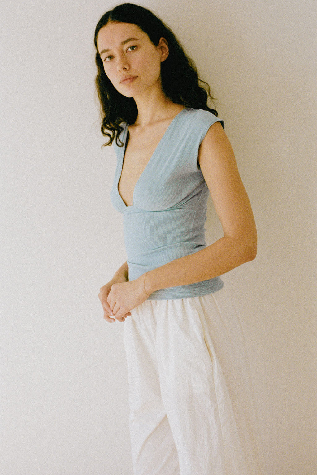 Dominique Healy Monroe Tee //  Blue