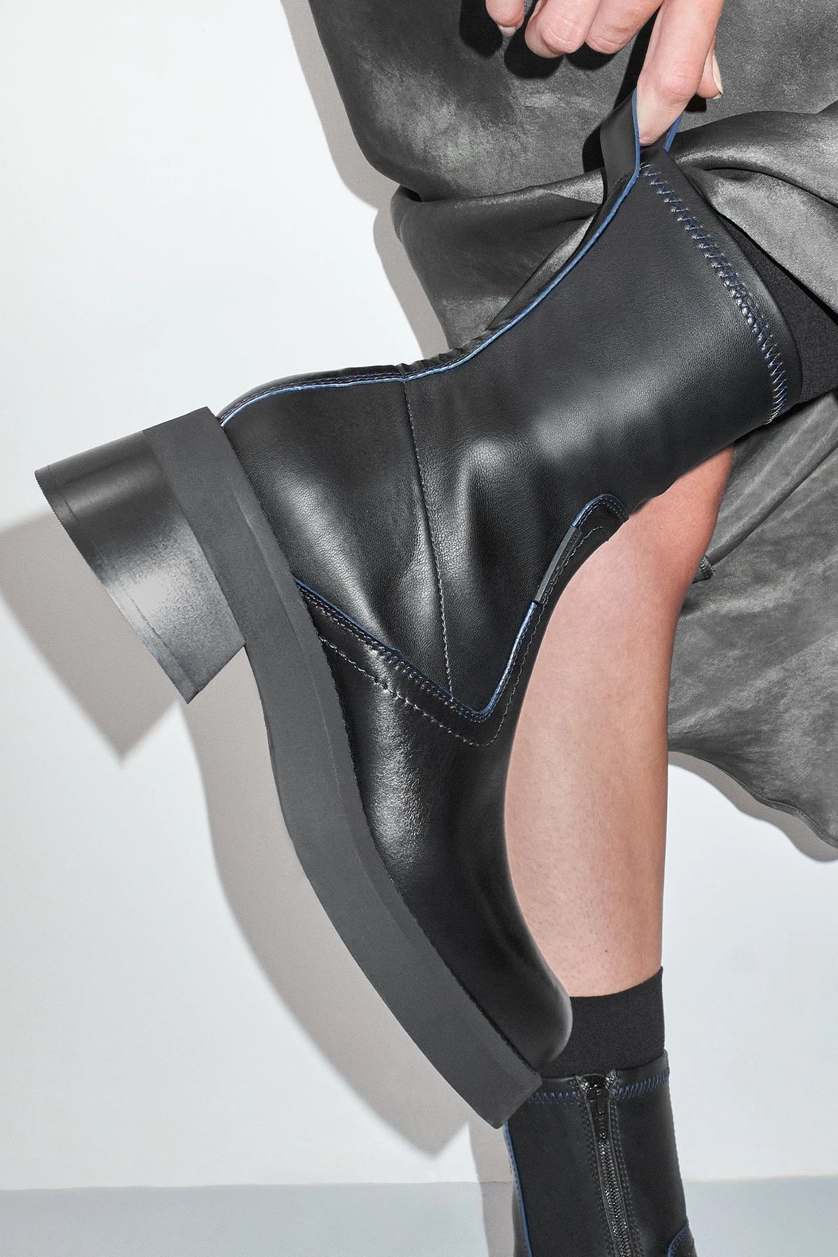 Miista Oliana Ankle Boots // Black Blue