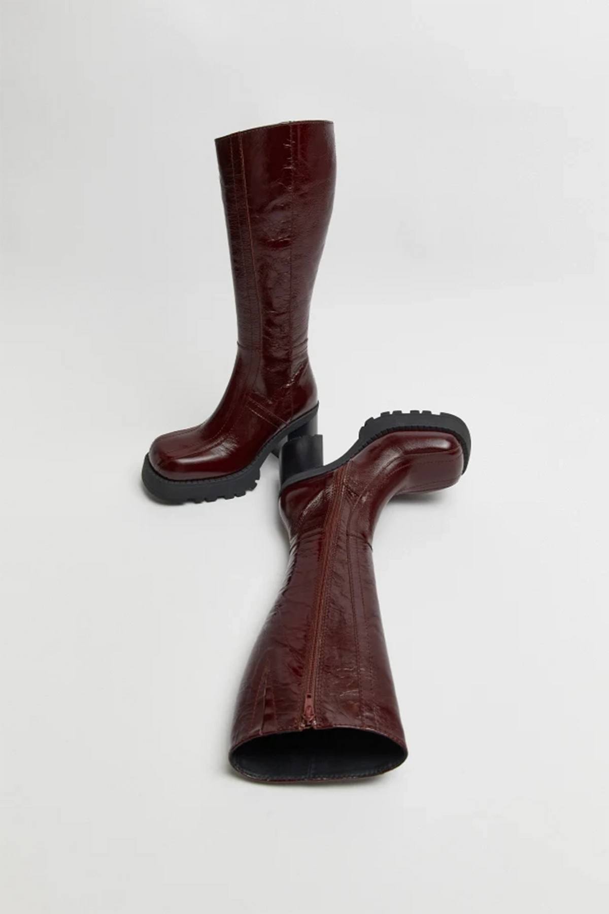 Burgundy clearance tall boots