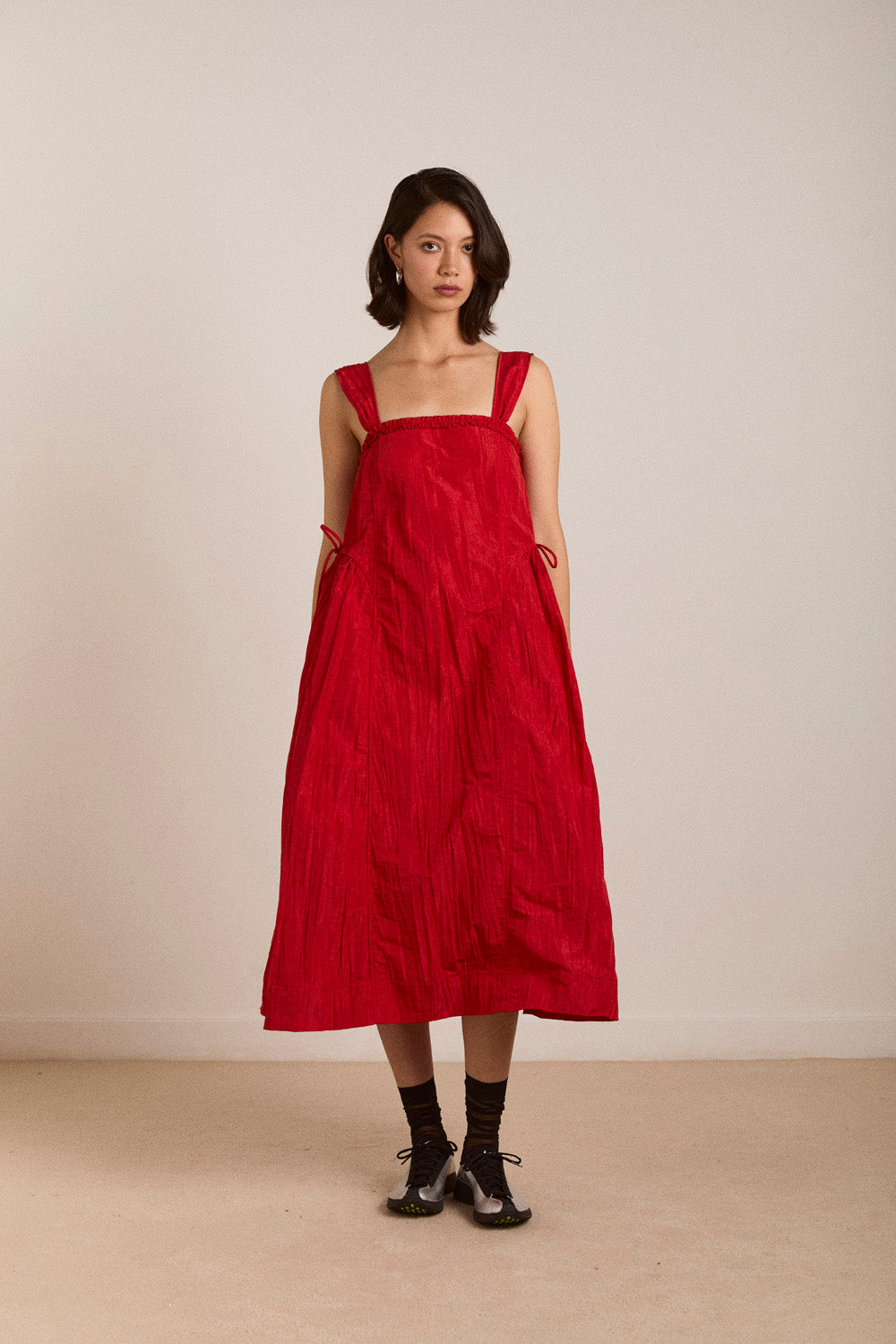 Damson Madder Elina Midi Dress // Red