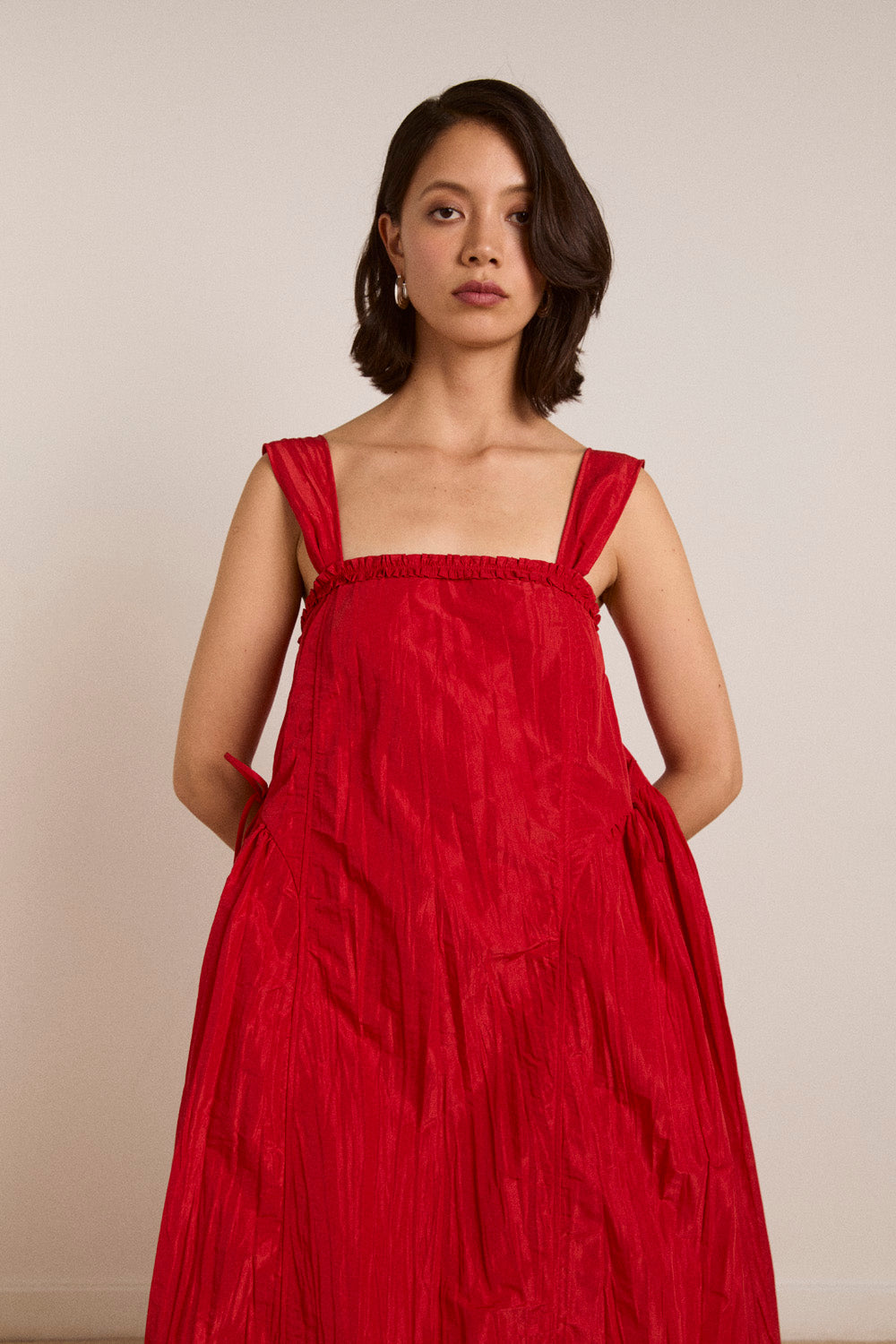 Damson Madder Elina Midi Dress // Red
