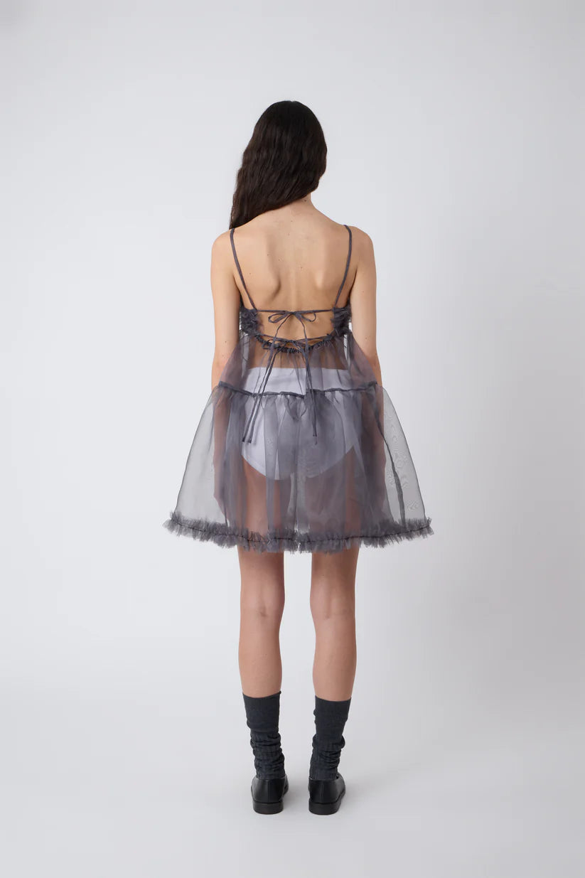 Catheclisma Eloise Organza Dress // Grey