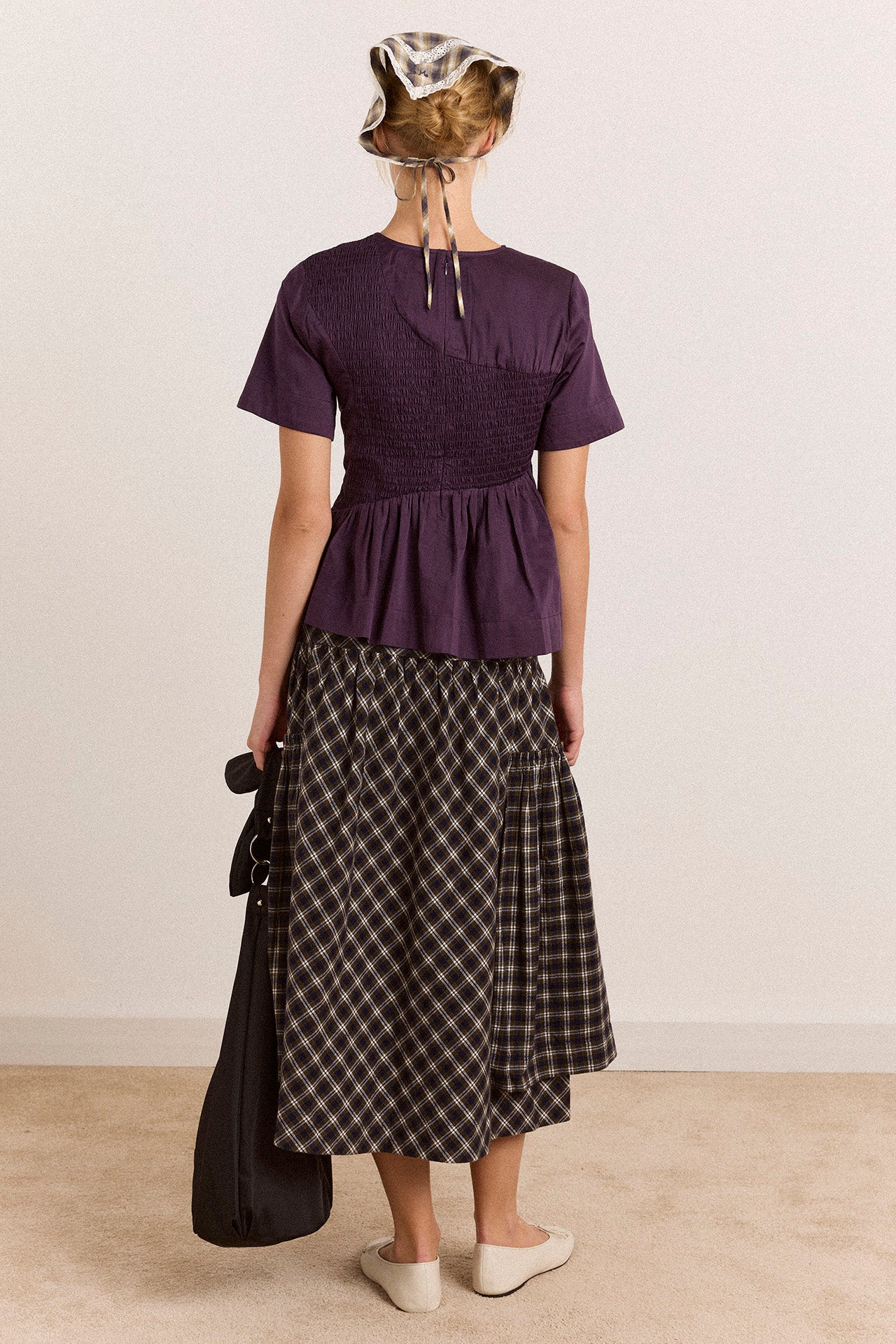 Damson Madder Emmy Shirred Top // Plum