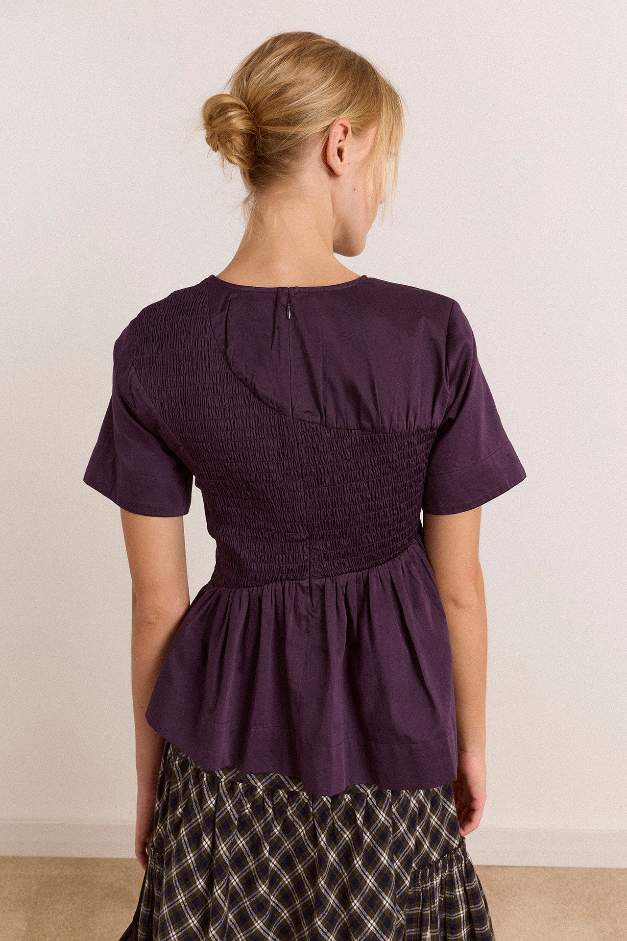 Damson Madder Emmy Shirred Top // Plum