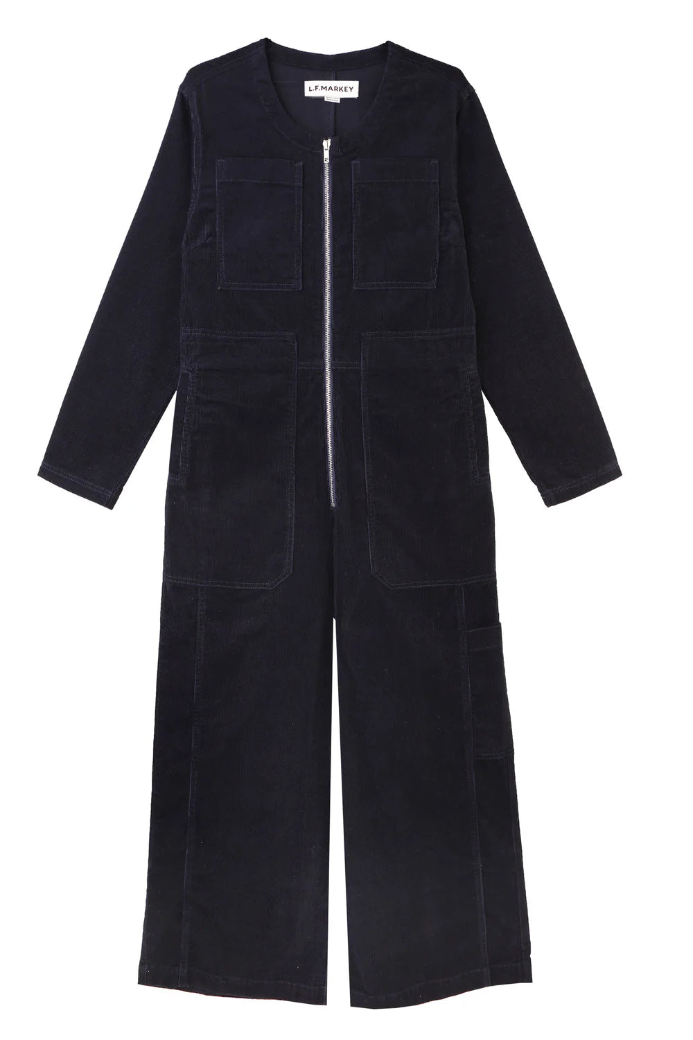 L.F. Markey Felix L/S Corduroy Boilersuit // Navy