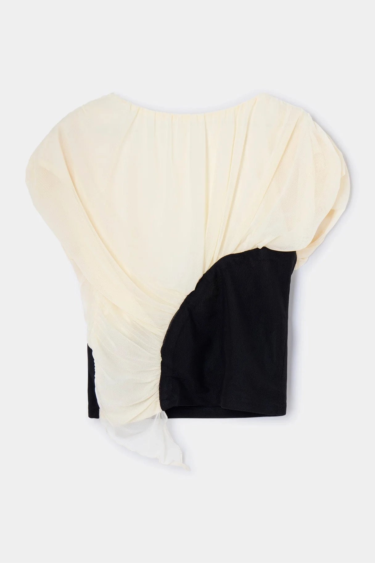 Laagam Gemini Draped Top // Ecru