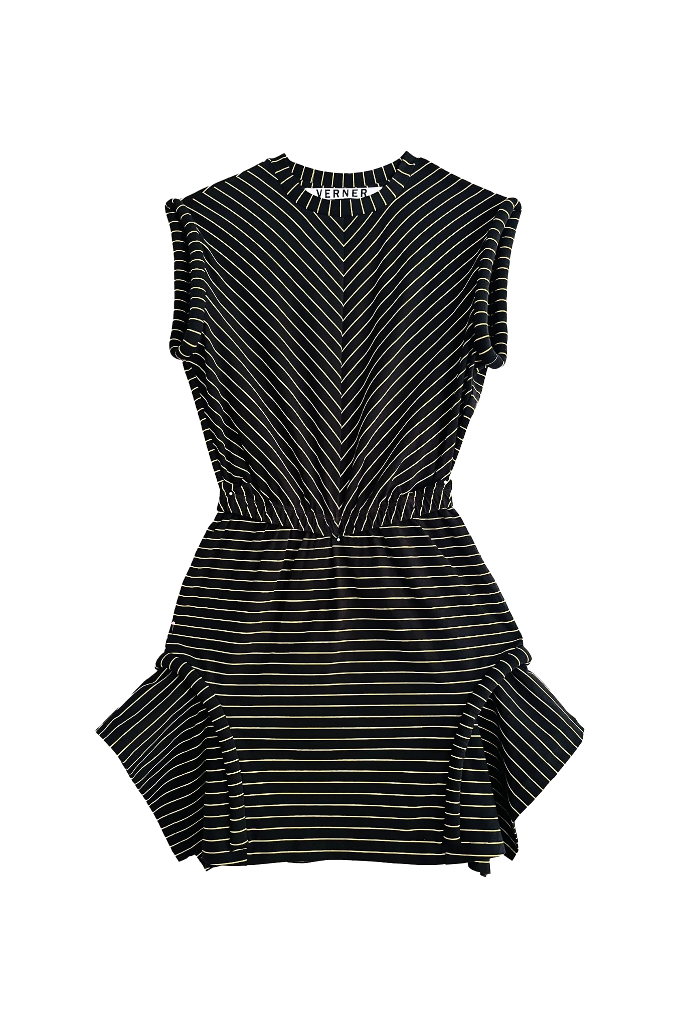 Verner Game Dress // Black and Gold Stripe
