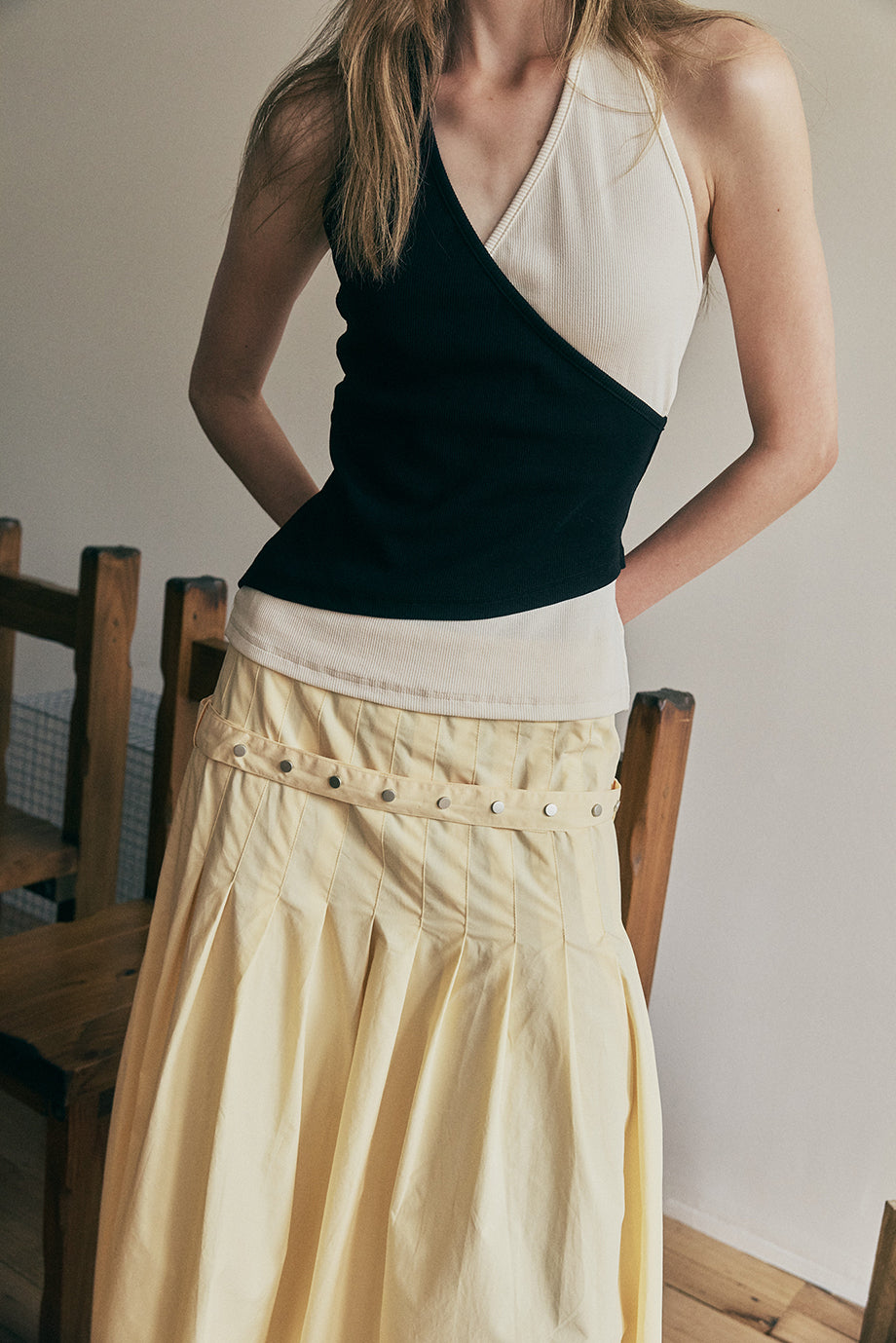 Muse Osa Halter Top // Black & White