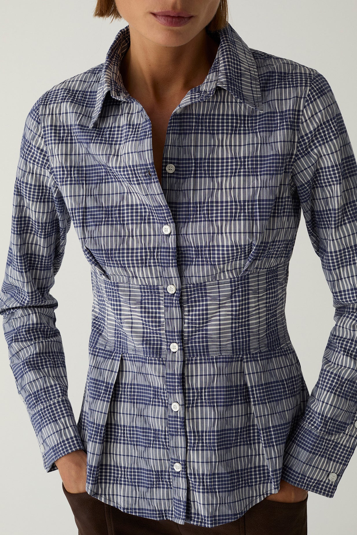 Laagam Hella Squared Shirt // Navy