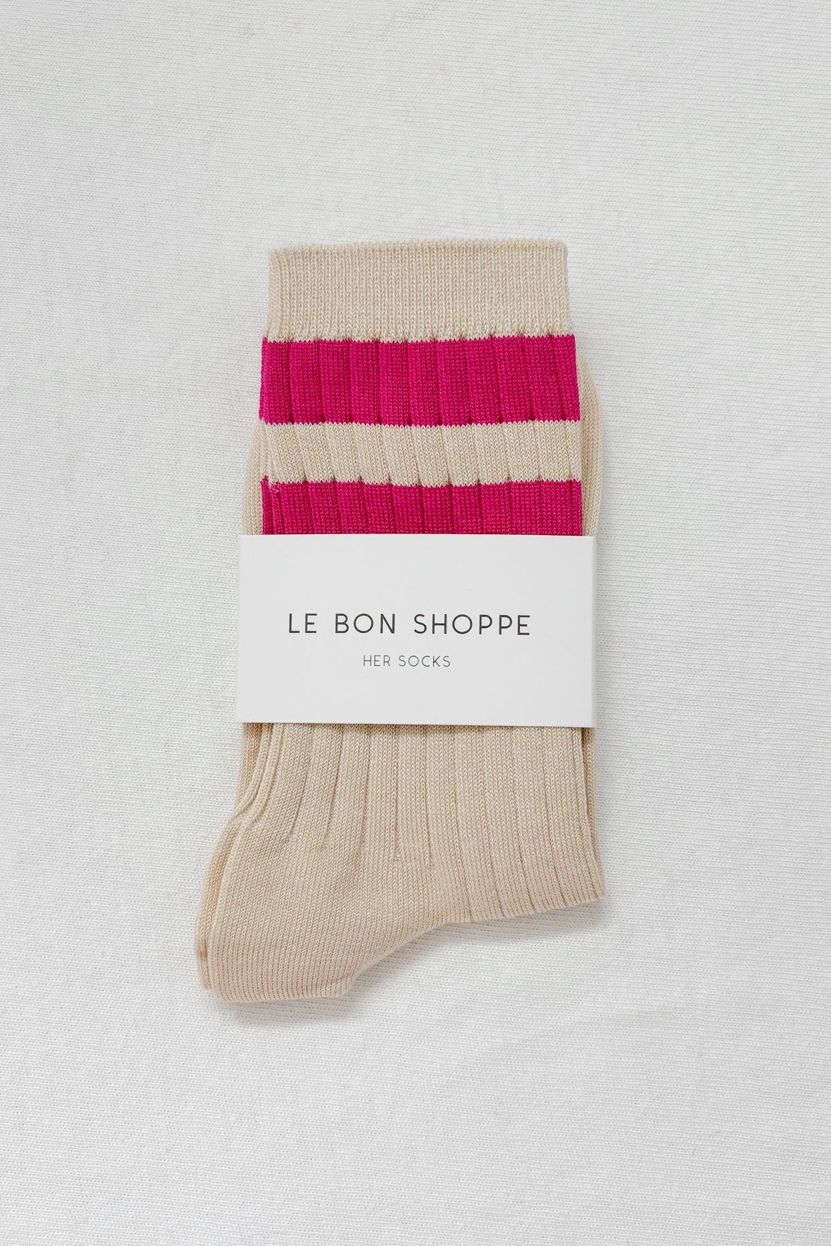 Le Bon Shoppe Her Varsity Socks // Magenta