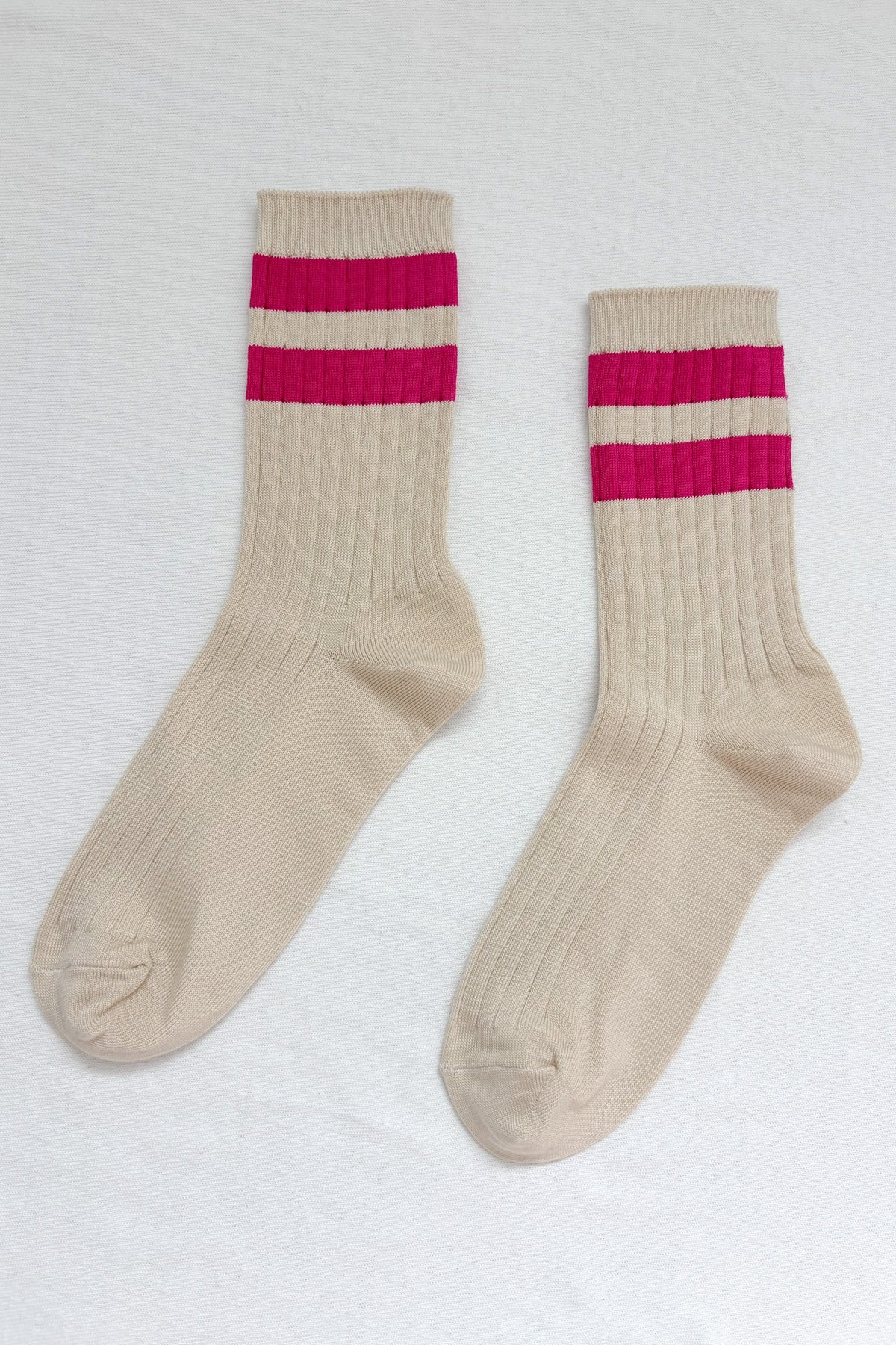 Le Bon Shoppe Her Varsity Socks // Magenta