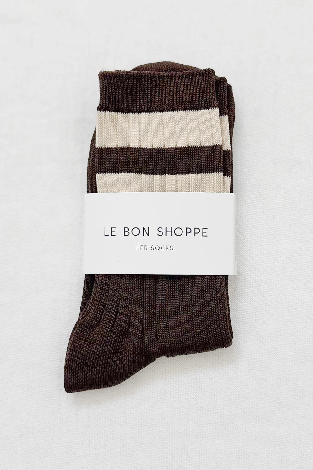 Le Bon Shoppe Her Varsity Socks // Espresso