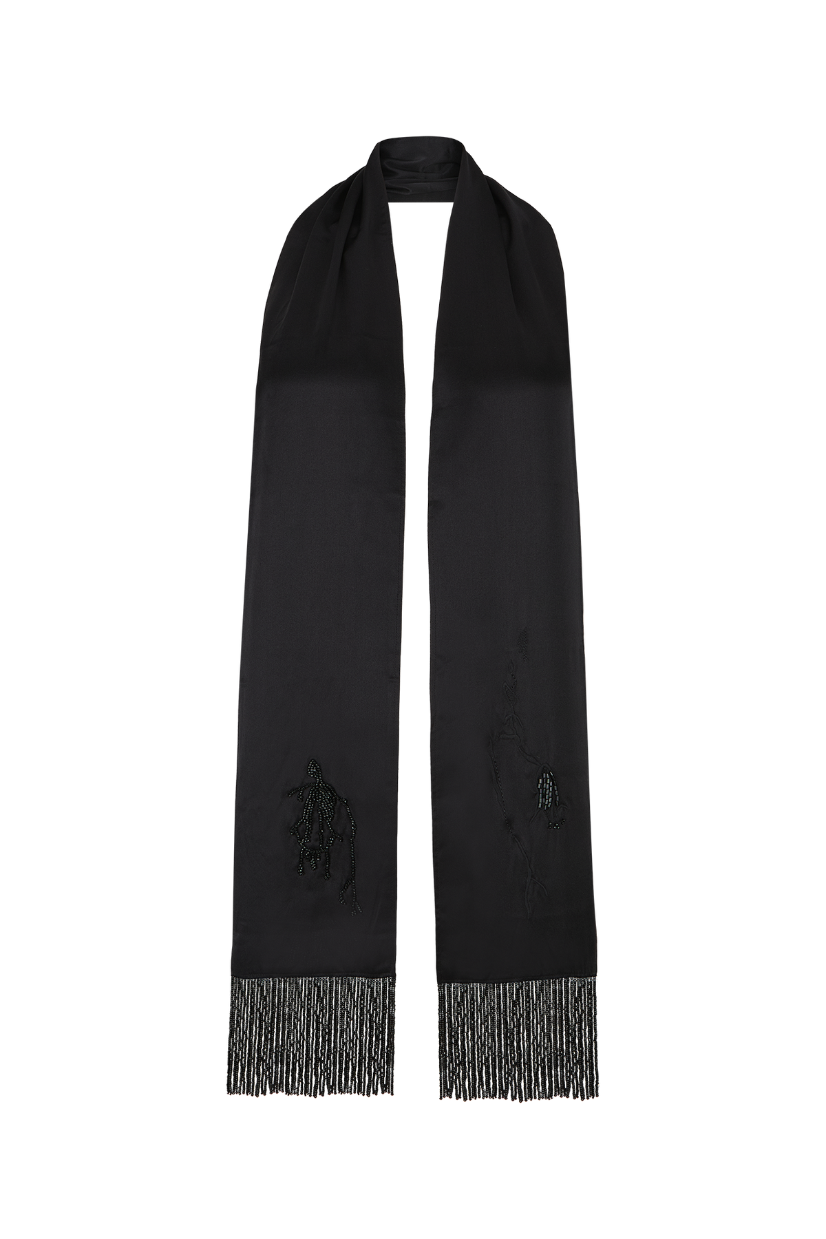 Harris Tapper Beaded Scarf // Black