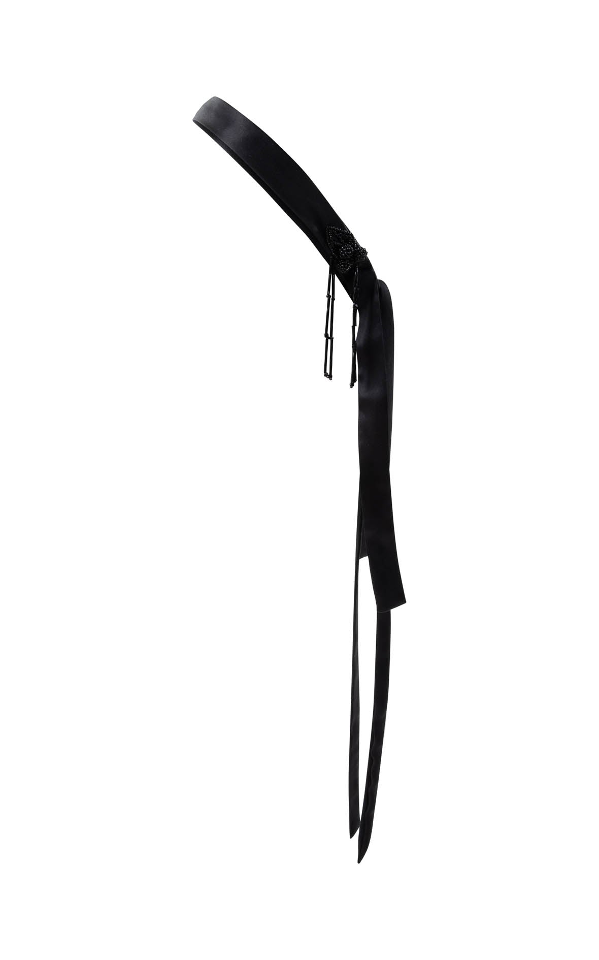 Harris Tapper Beaded Head Tie // Black