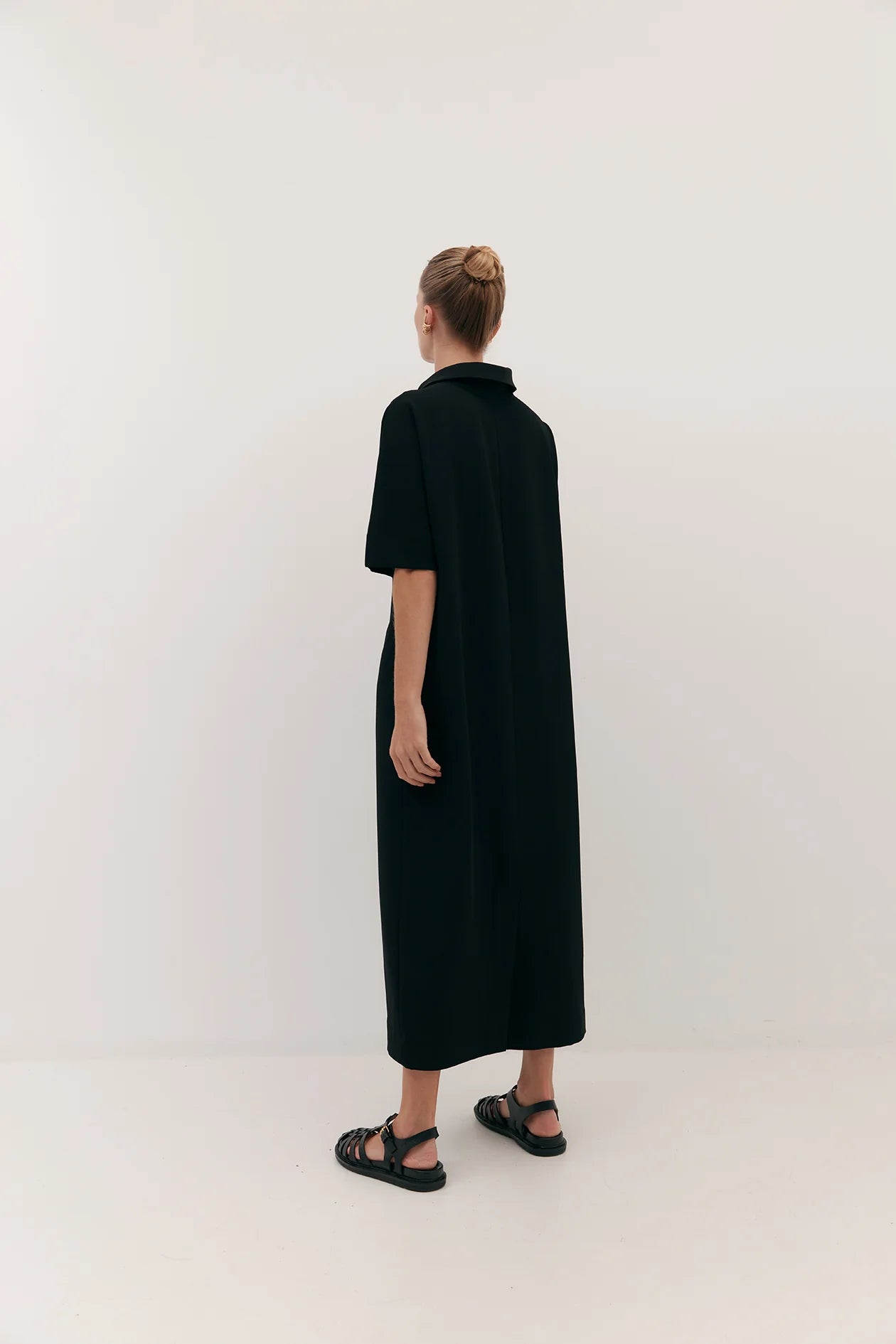 Harris Tapper Long Polo Dress // Black