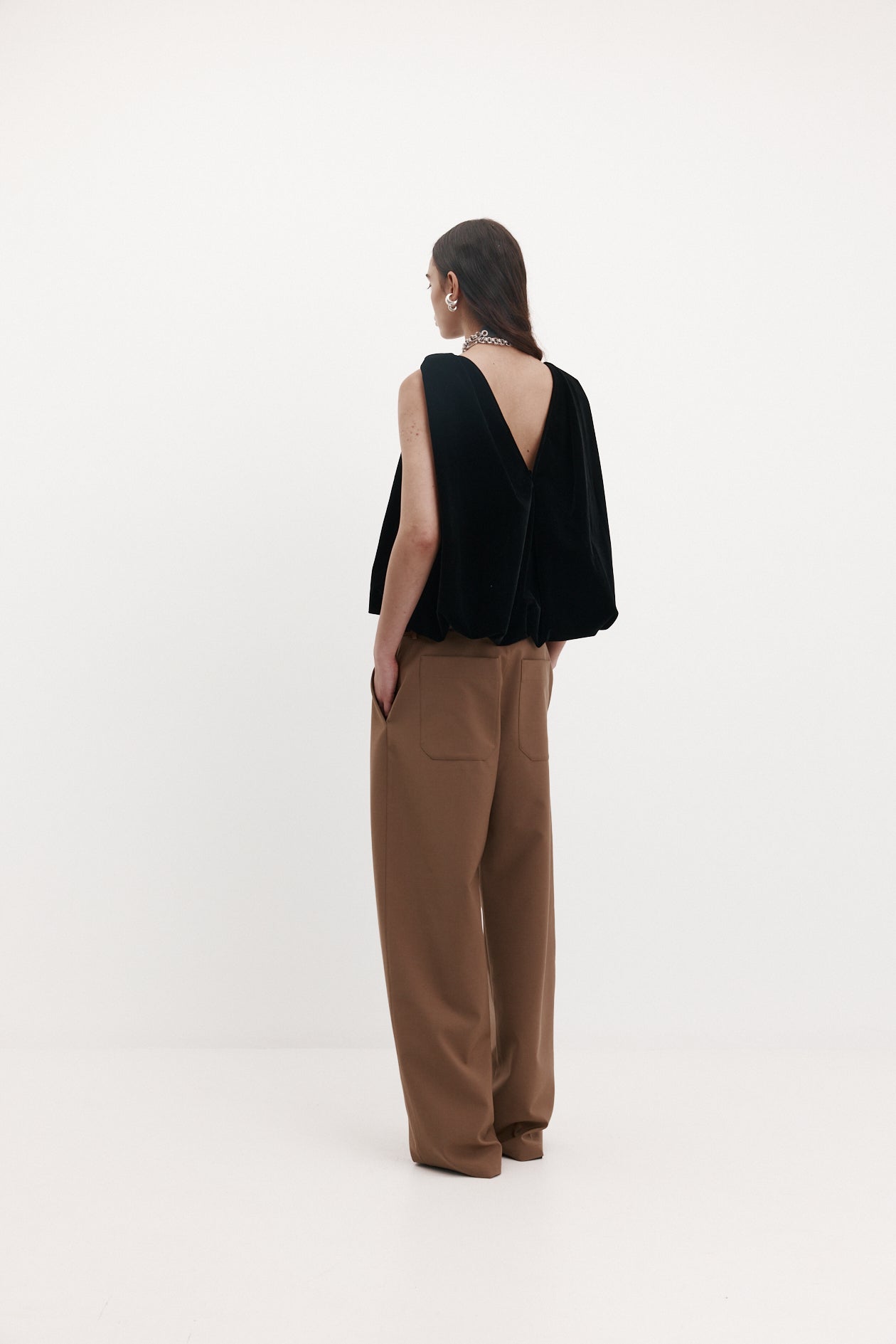 Harris Tapper Knot Top // Black Velvet