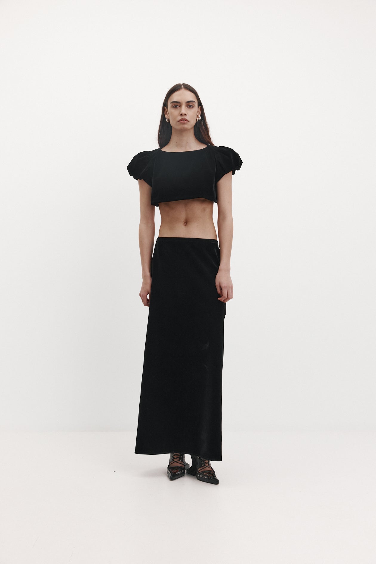 Harris Tapper Tilda Skirt // Black Velvet