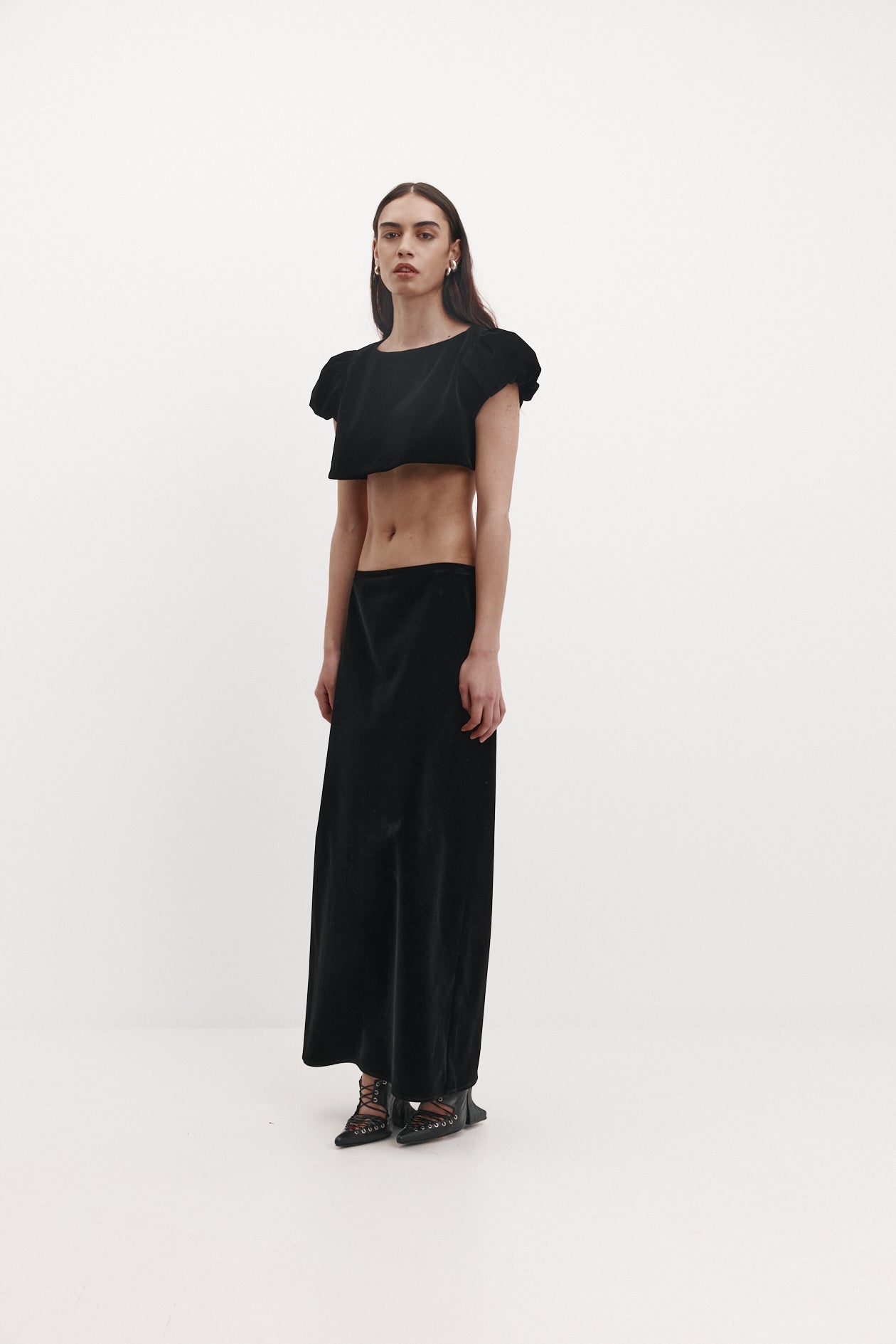 Harris Tapper Tilda Skirt // Black Velvet