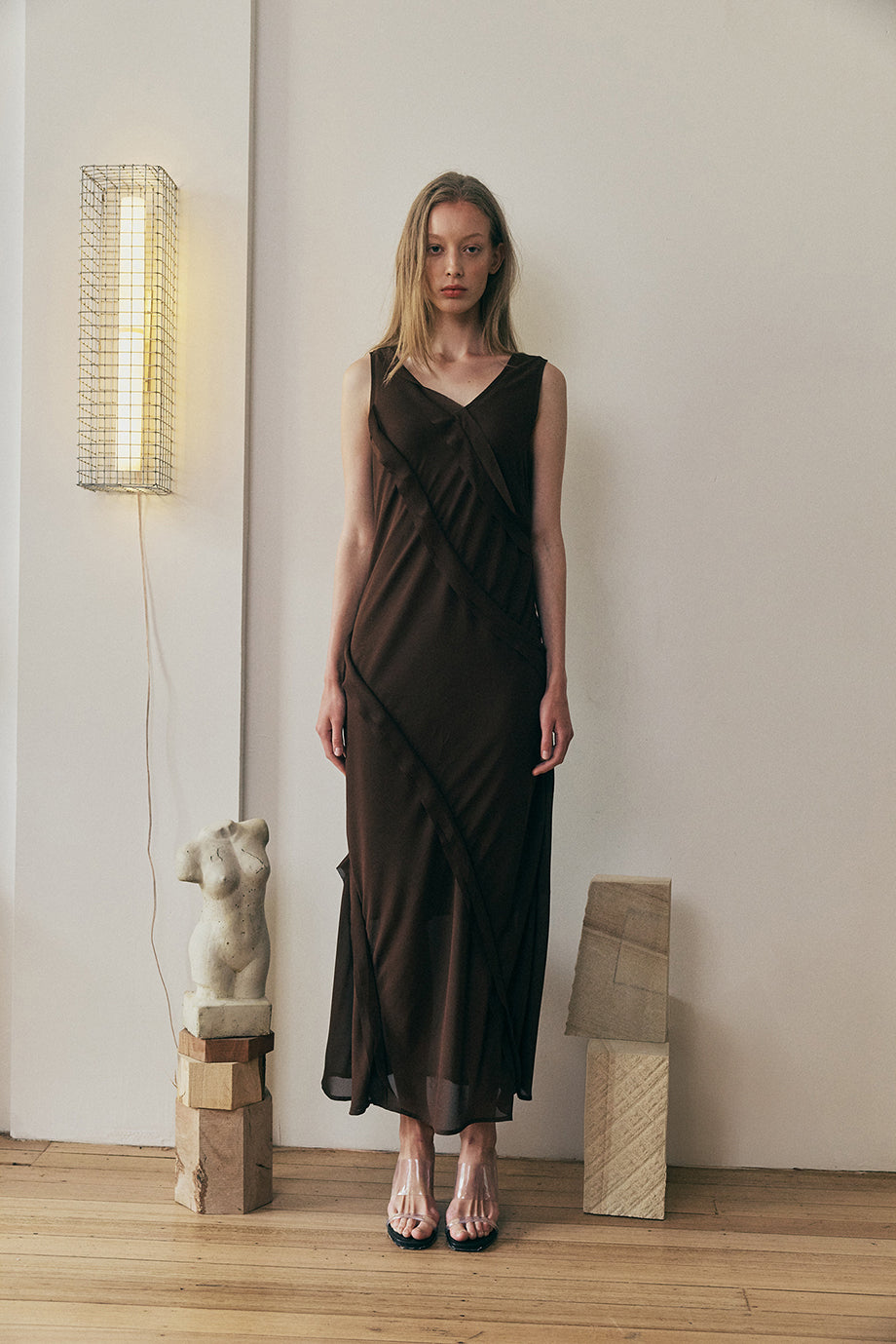 Muse Halo Dress // Brown