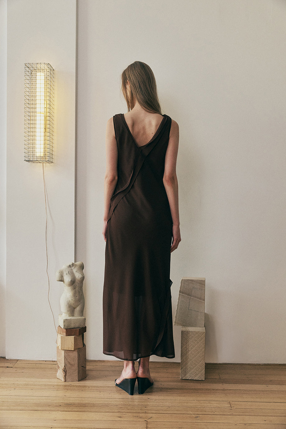 Muse Halo Dress // Brown