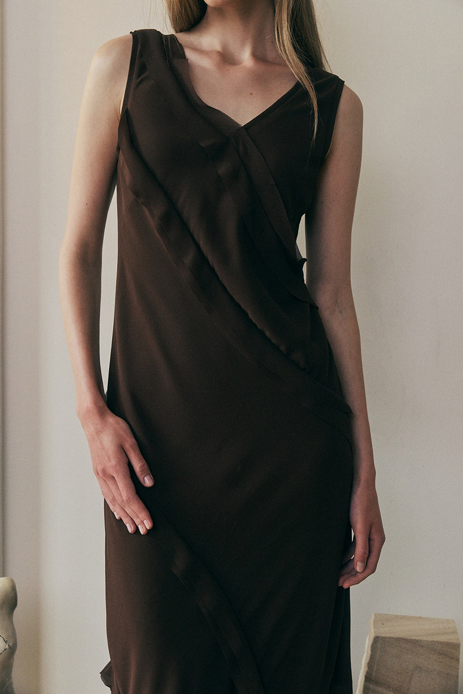 Muse Halo Dress // Brown
