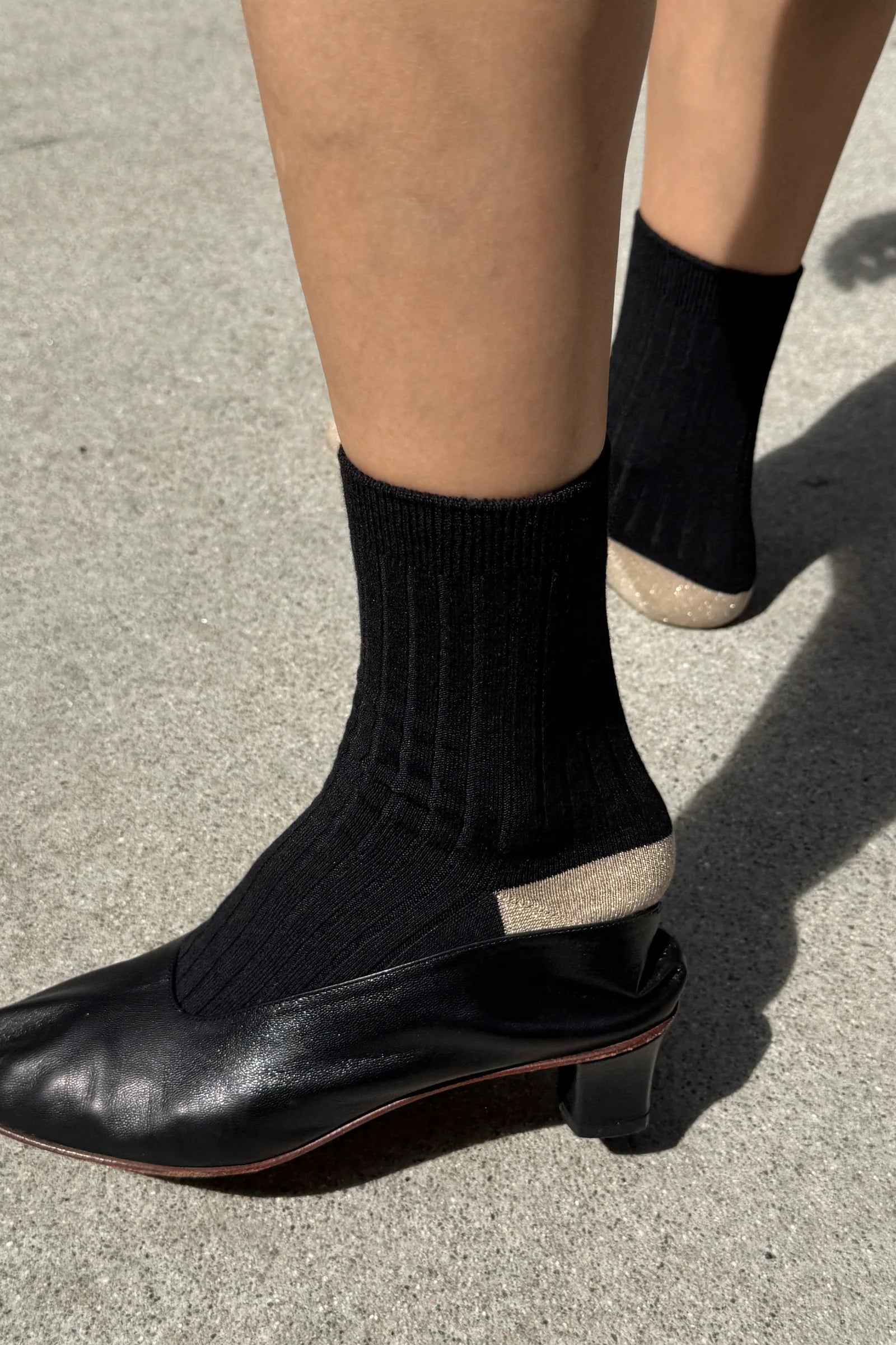 Le Bon Shoppe Her Glow Socks // Black, Gold
