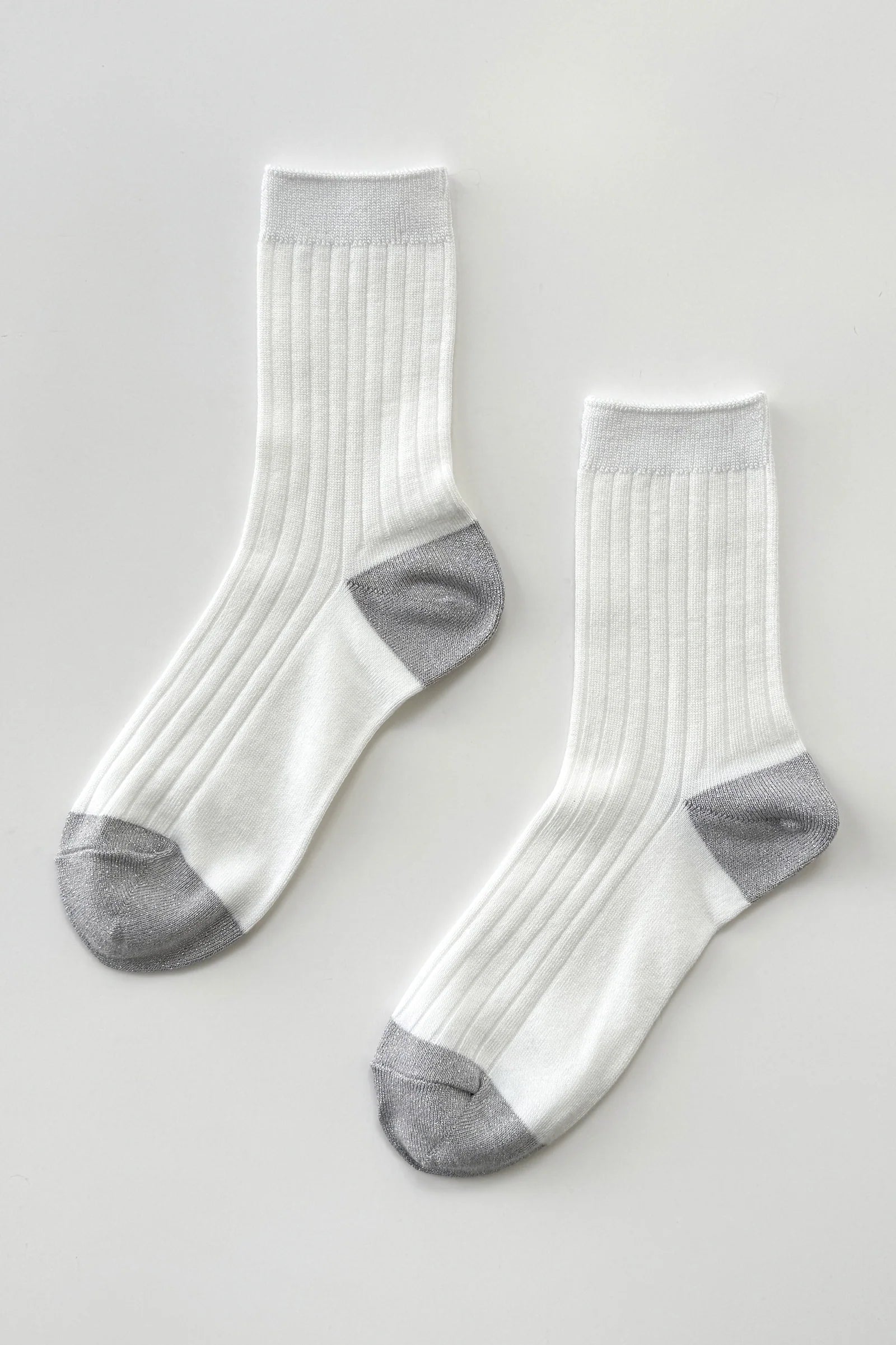 Le Bon Shoppe Her Glow Socks // White, Silver