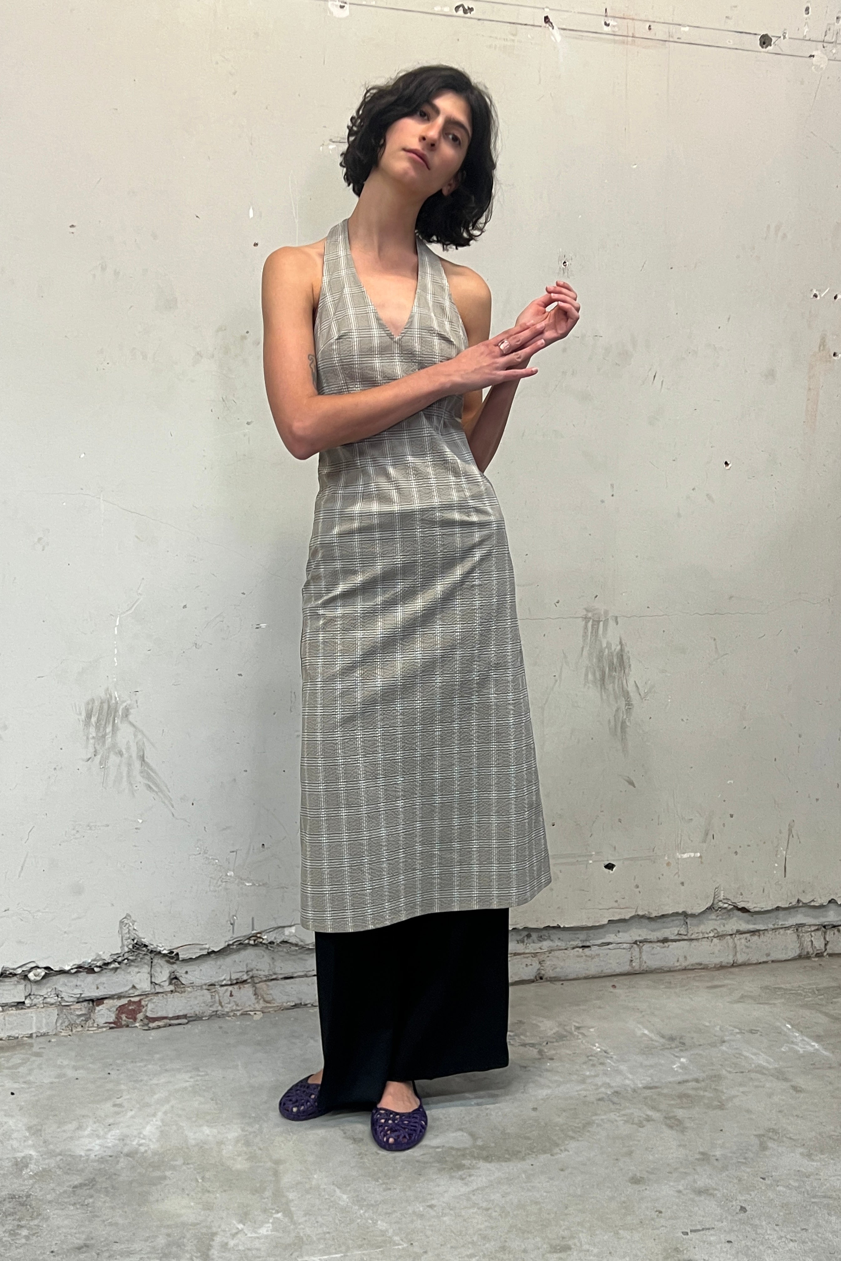 PV Subject Midi Dress // Beige Check