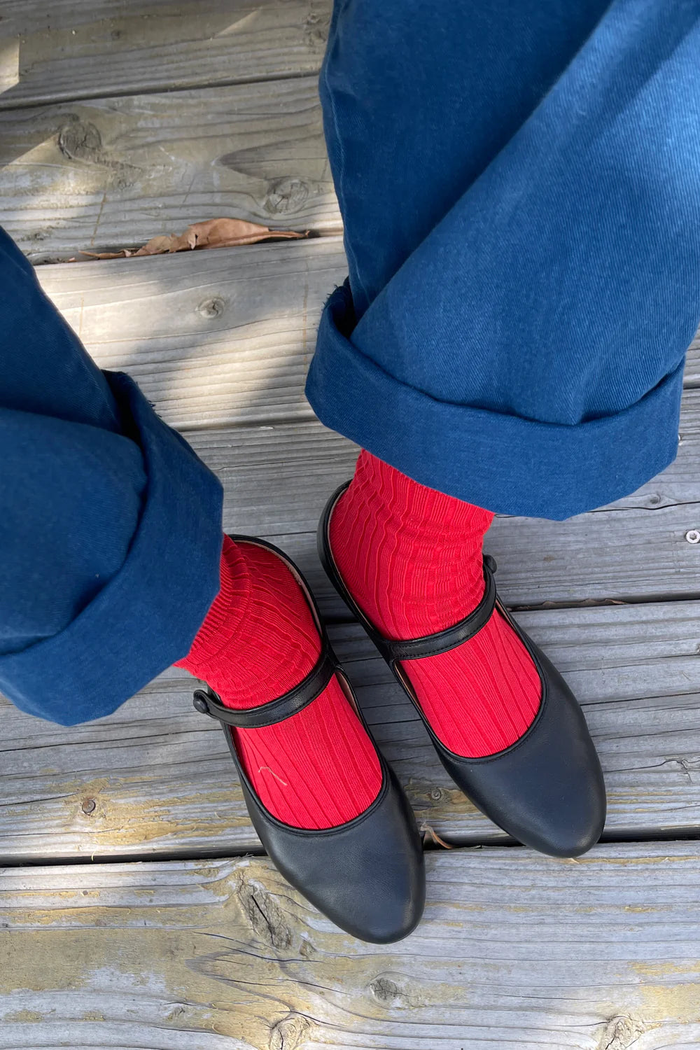 Le Bon Shoppe Her Socks MC Cotton // Classic Red