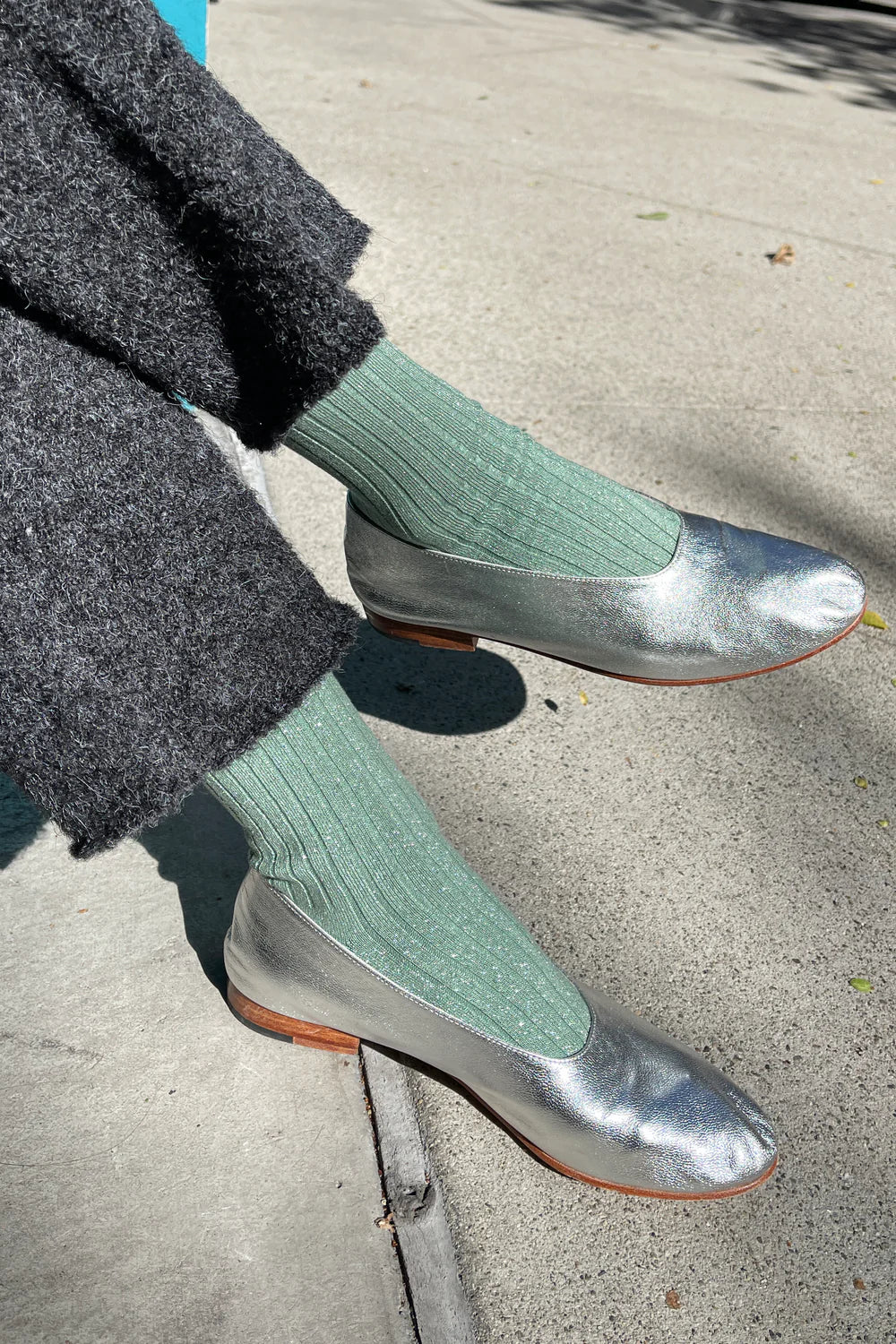 Le Bon Shoppe Her Socks Modal Lurex // Jade Glitter