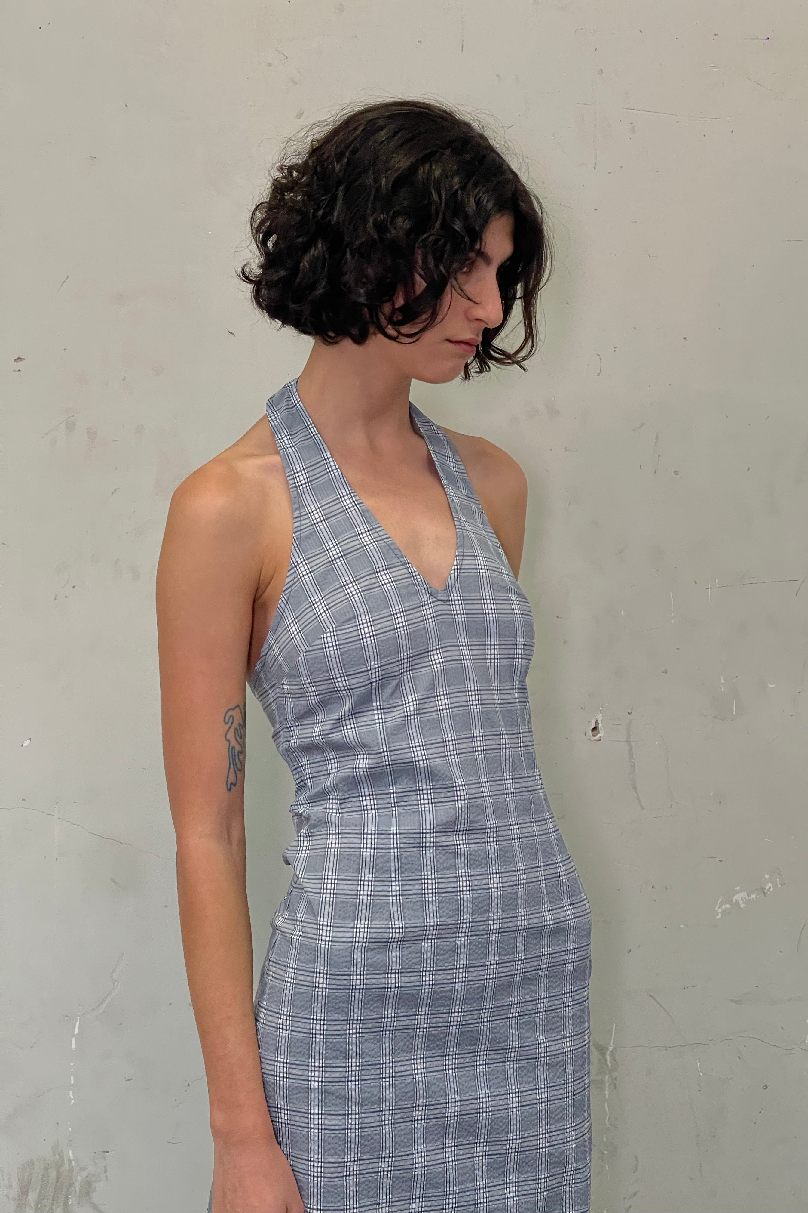 PV Subject Midi Dress // Petrol Check