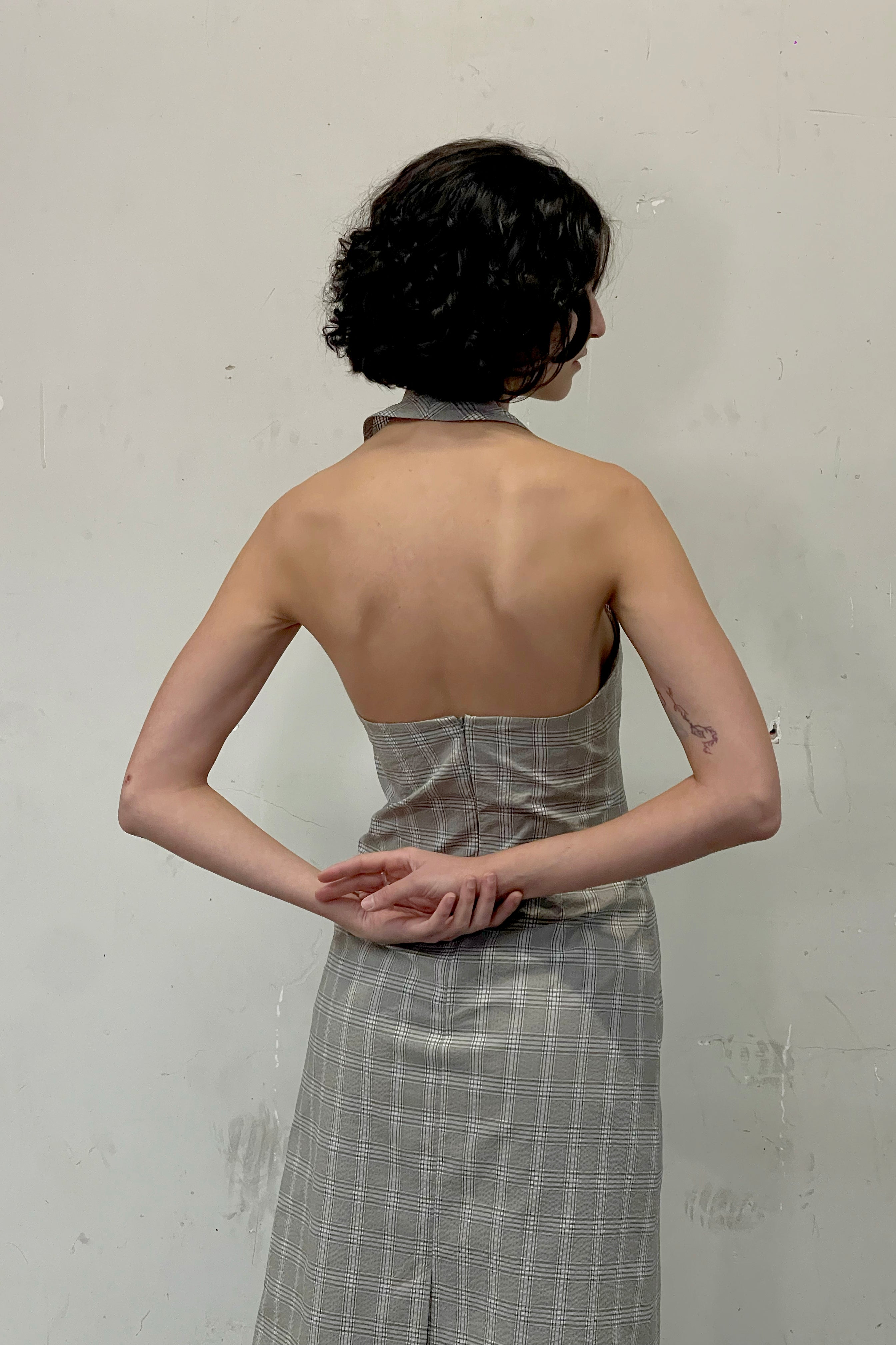PV Subject Midi Dress // Beige Check