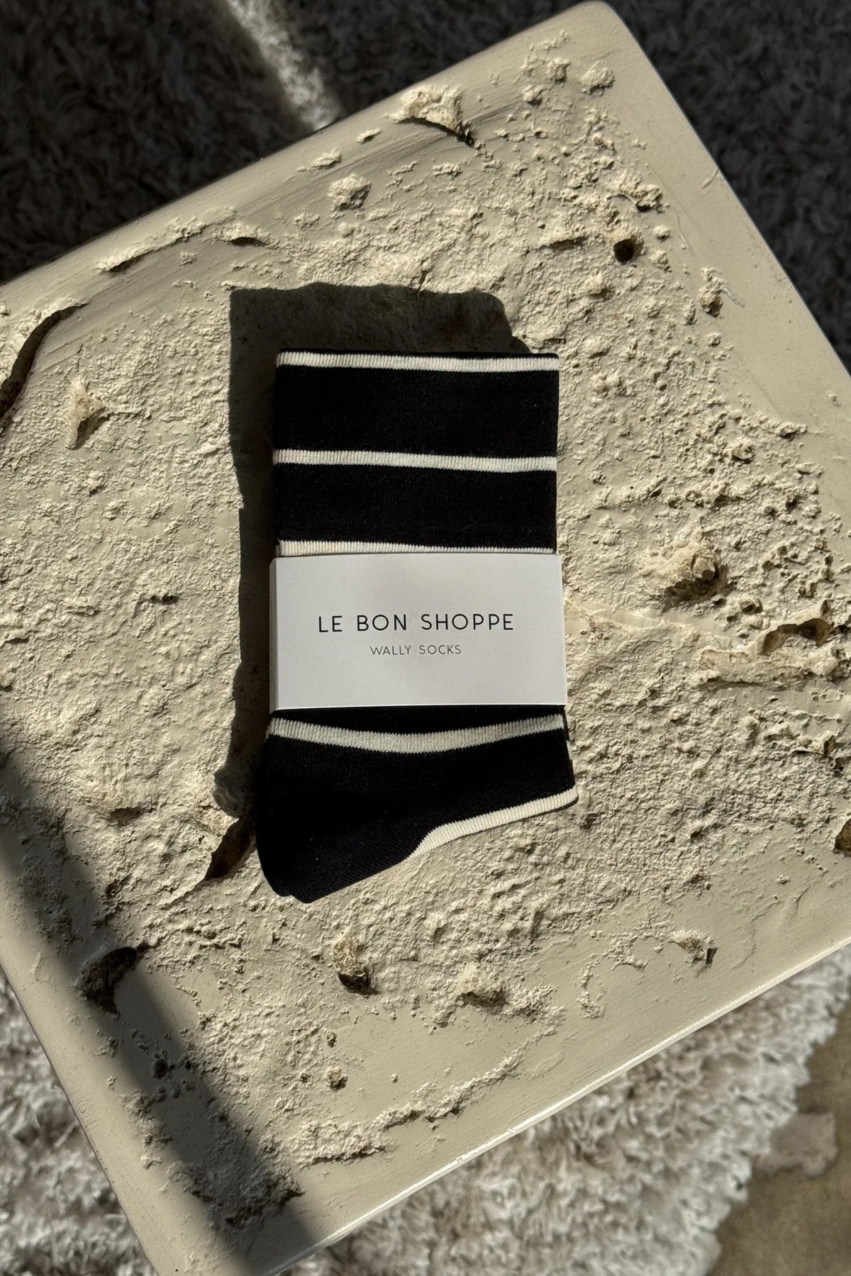 Le Bon Shoppe Wally Socks // Black Stripe