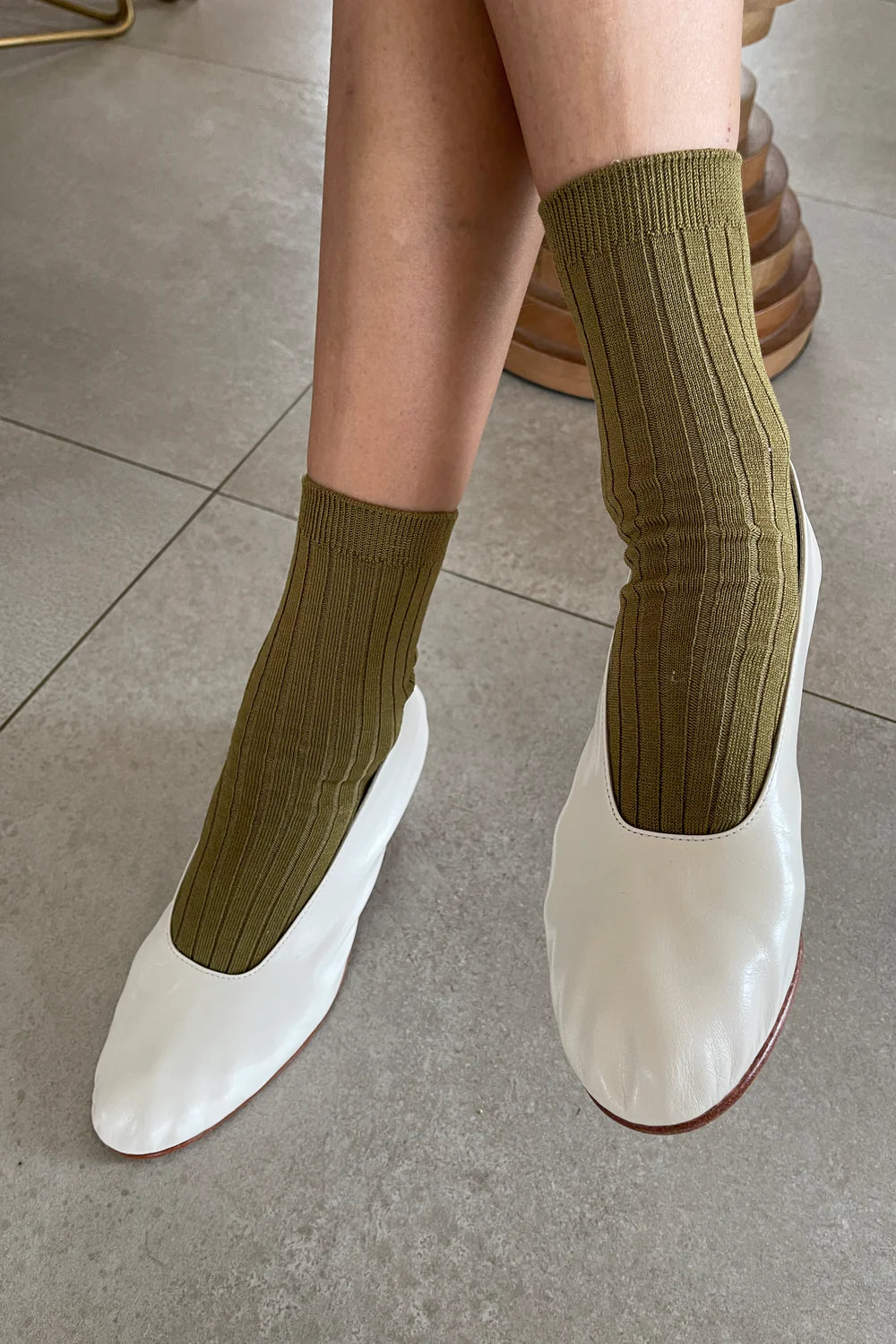 Le Bon Shoppe Her Socks MC Cotton // Pesto