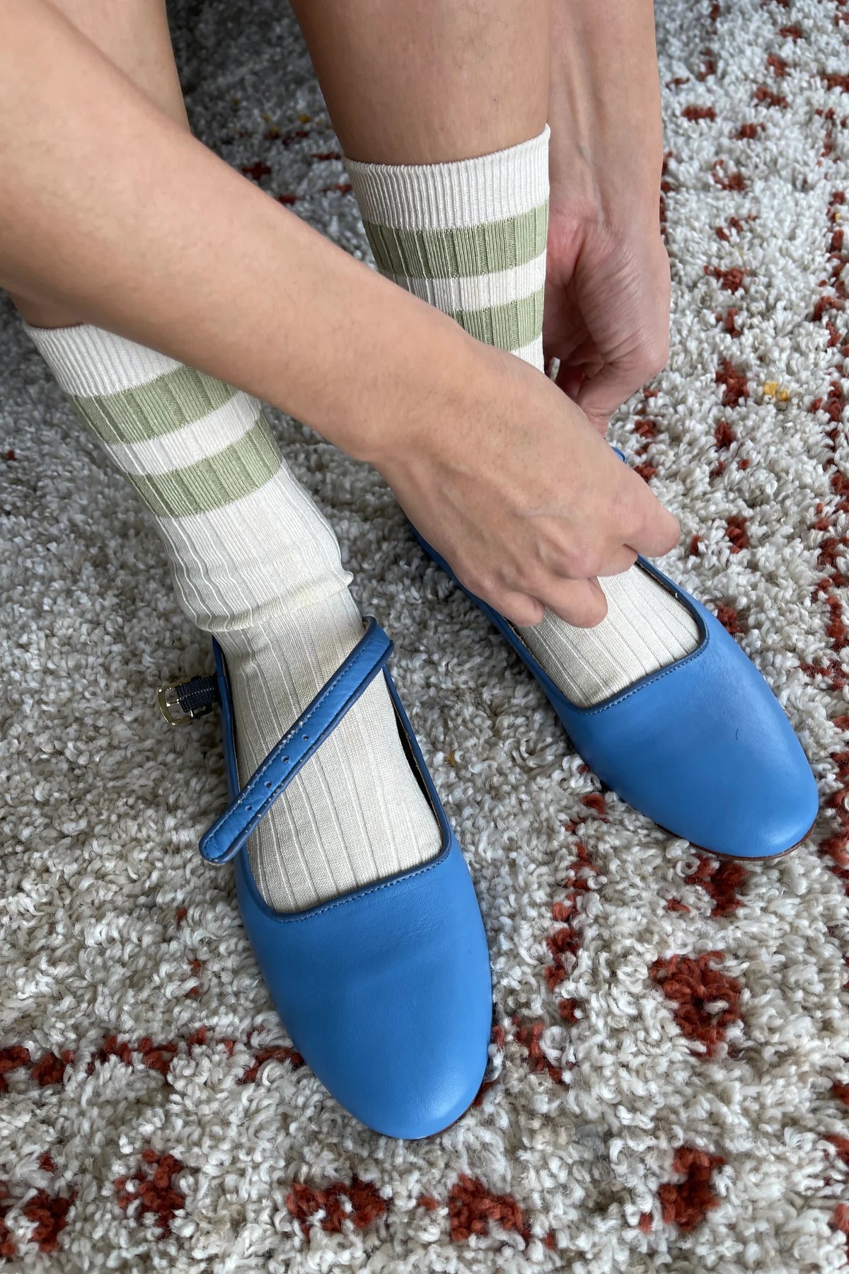 Le Bon Shoppe Her Varsity Socks // Guacamole