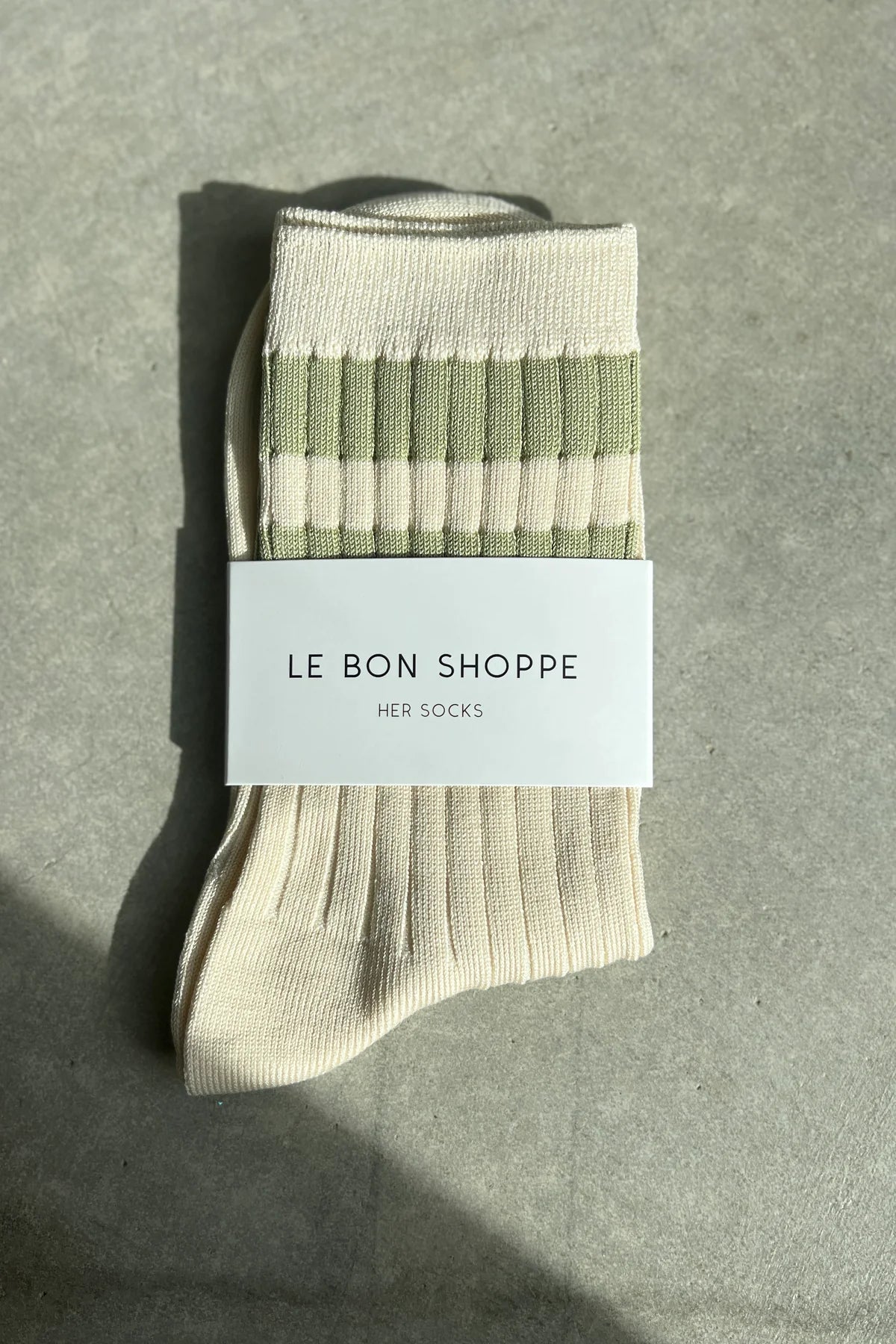 Le Bon Shoppe Her Varsity Socks // Guacamole