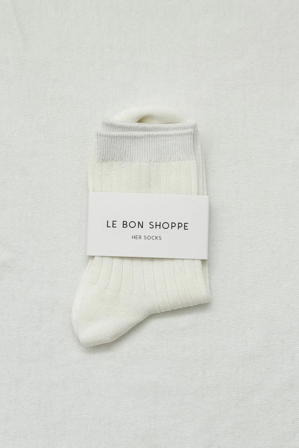 Le Bon Shoppe Her Socks MC Cotton // Classic White