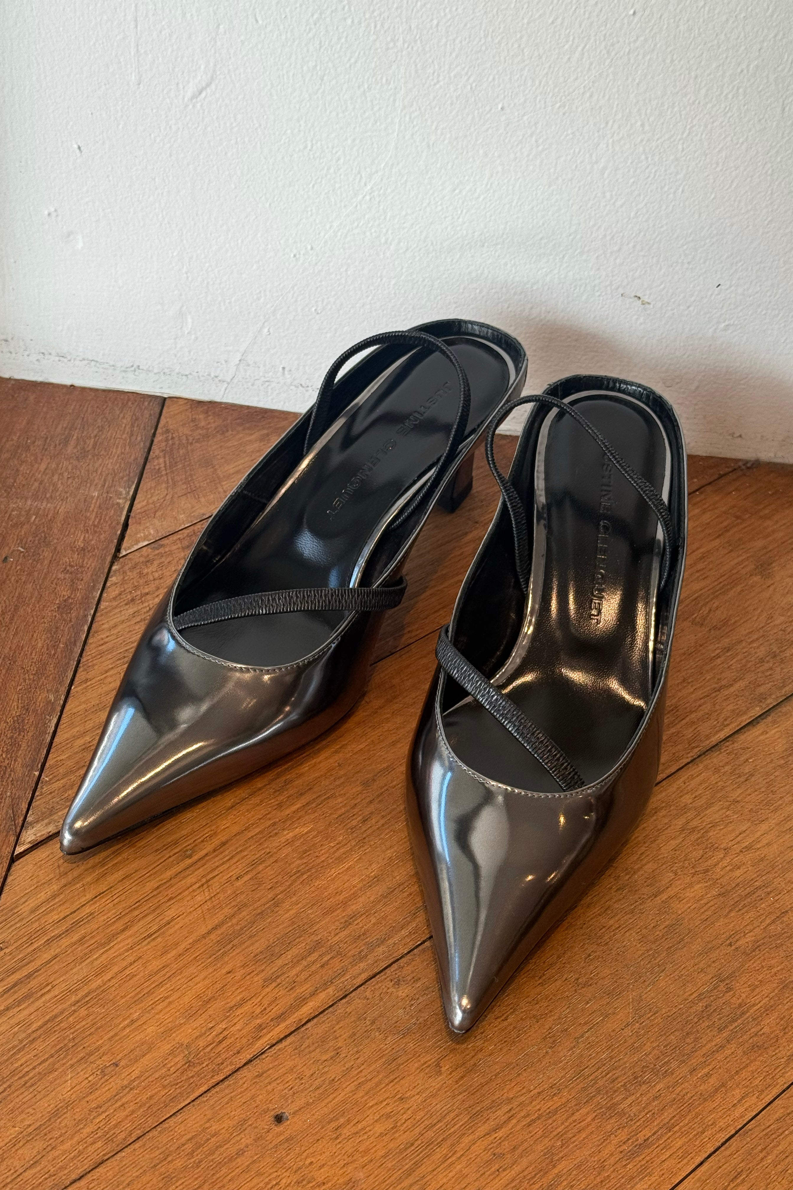 Justine Clenquet Sofia Slingbacks // Gunmetal