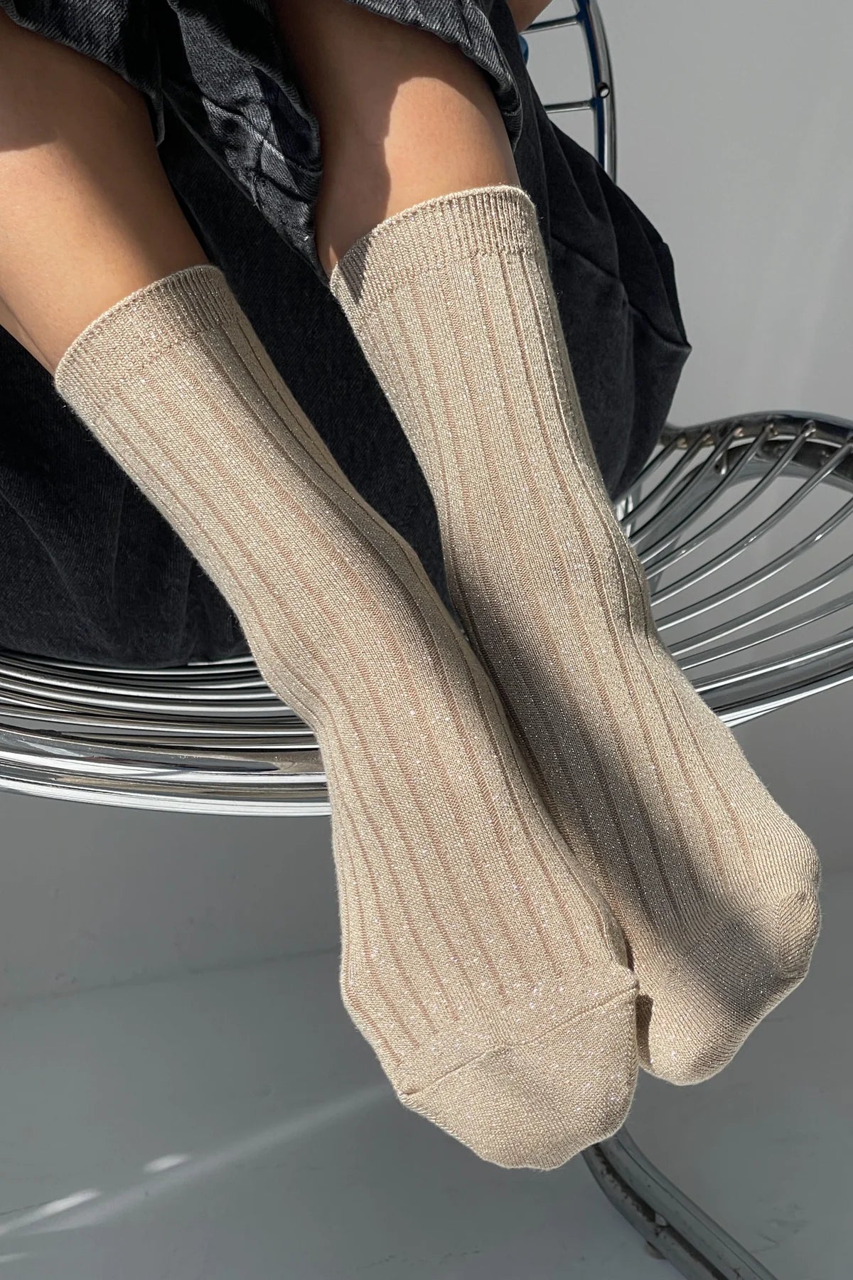 Le Bon Shoppe Her Socks Modal Lurex // Ash Glitter